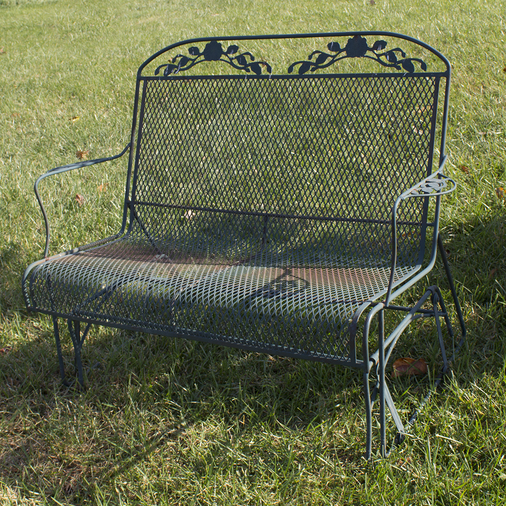 Wrought Iron Glider Bench