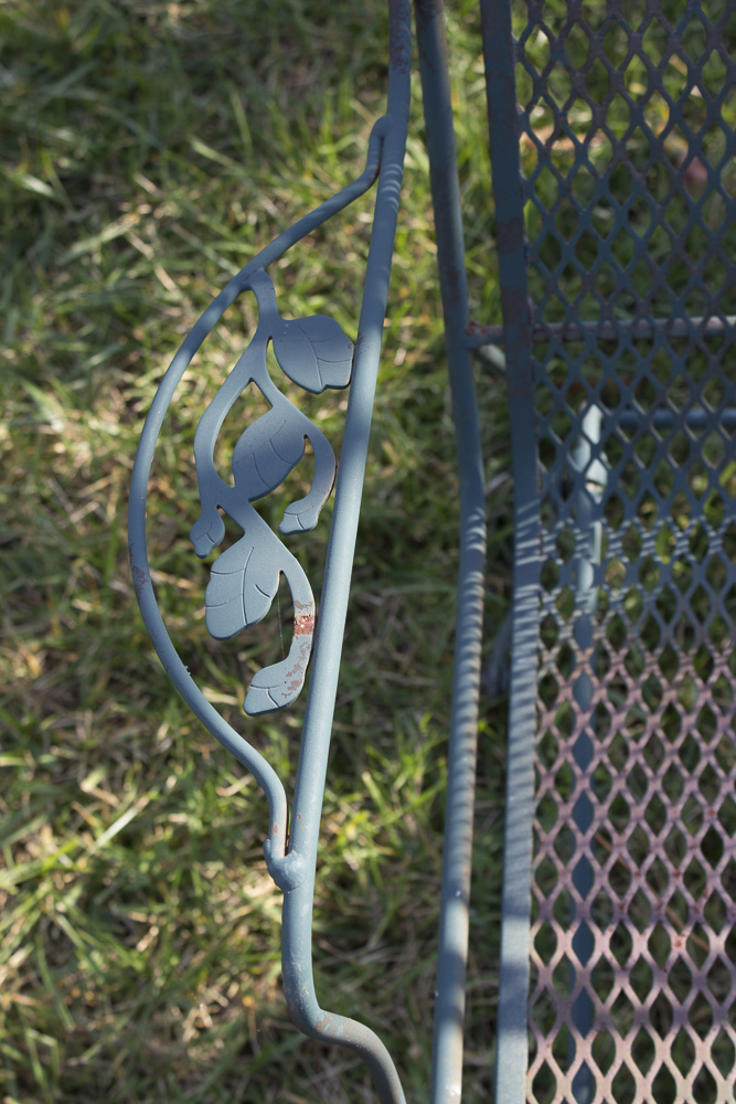 Wrought Iron Glider Bench