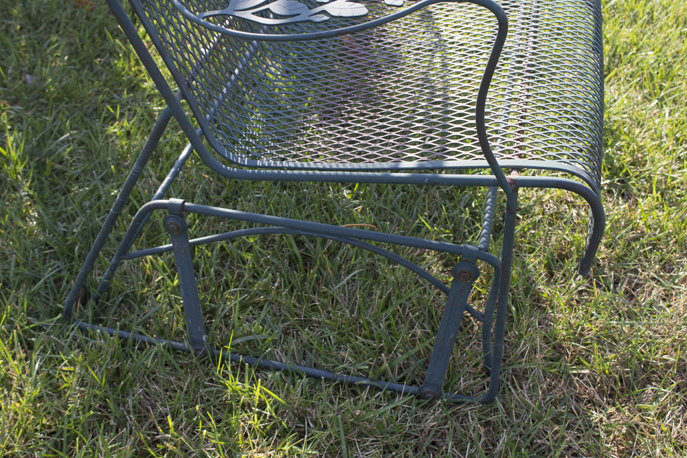 Wrought Iron Glider Bench