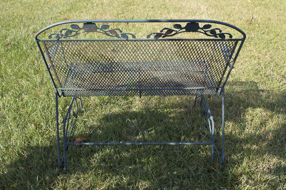 Wrought Iron Glider Bench