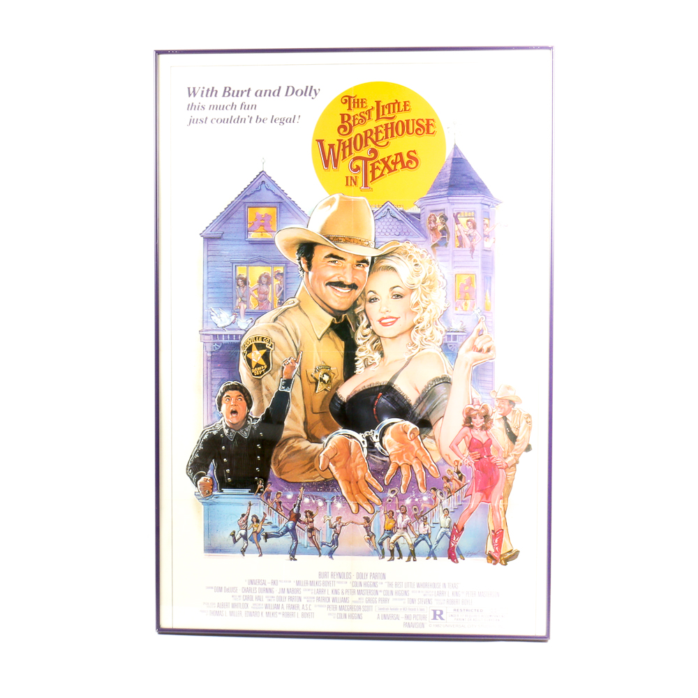 Burt Reynolds, Dolly Parton 1982 Framed Movie Poster
