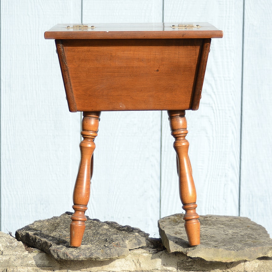 Vintage Heywood-Wakefield "Cinnamon" Maple Sewing Storage Table