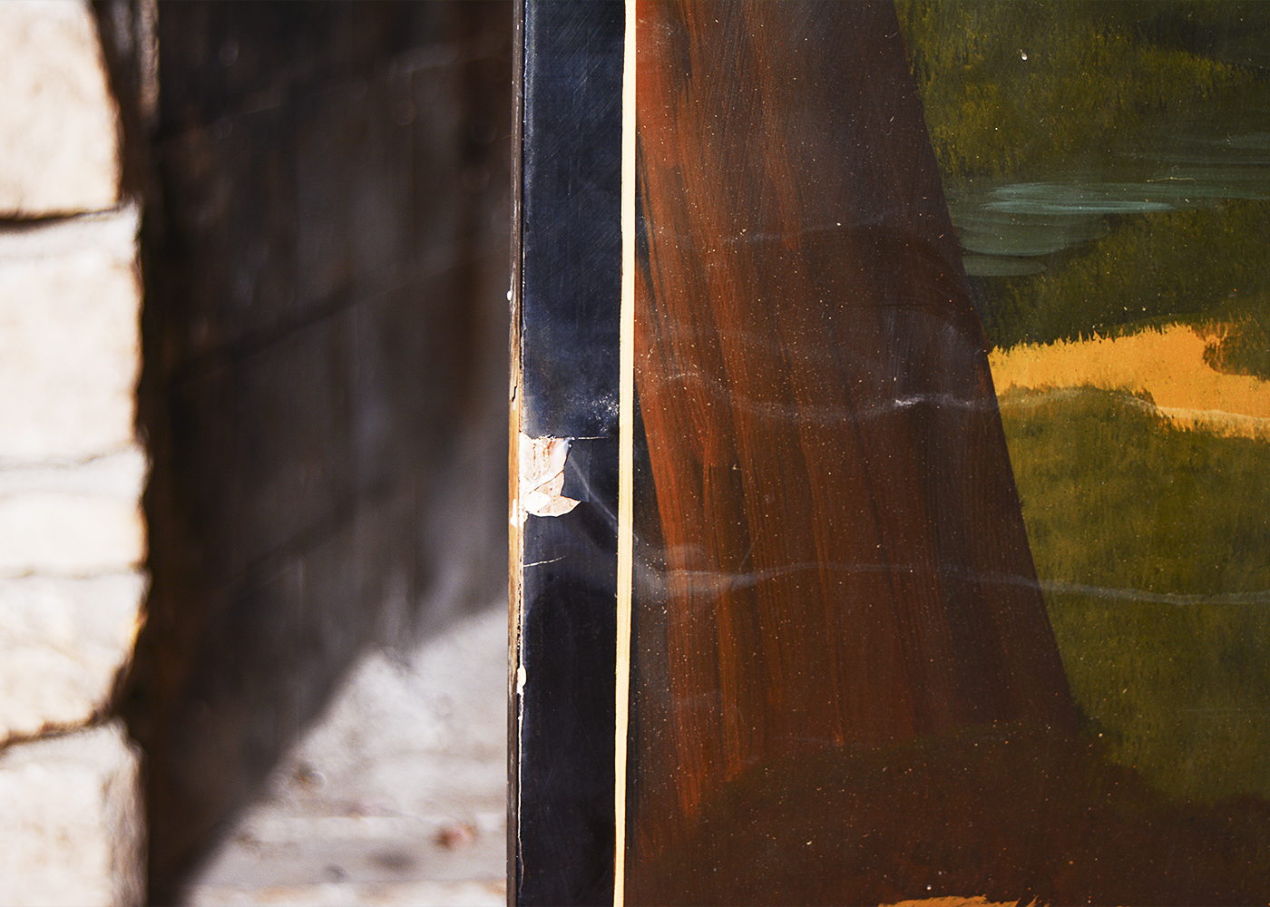 Hand-Painted Fireplace Screen with a Hunting Scene