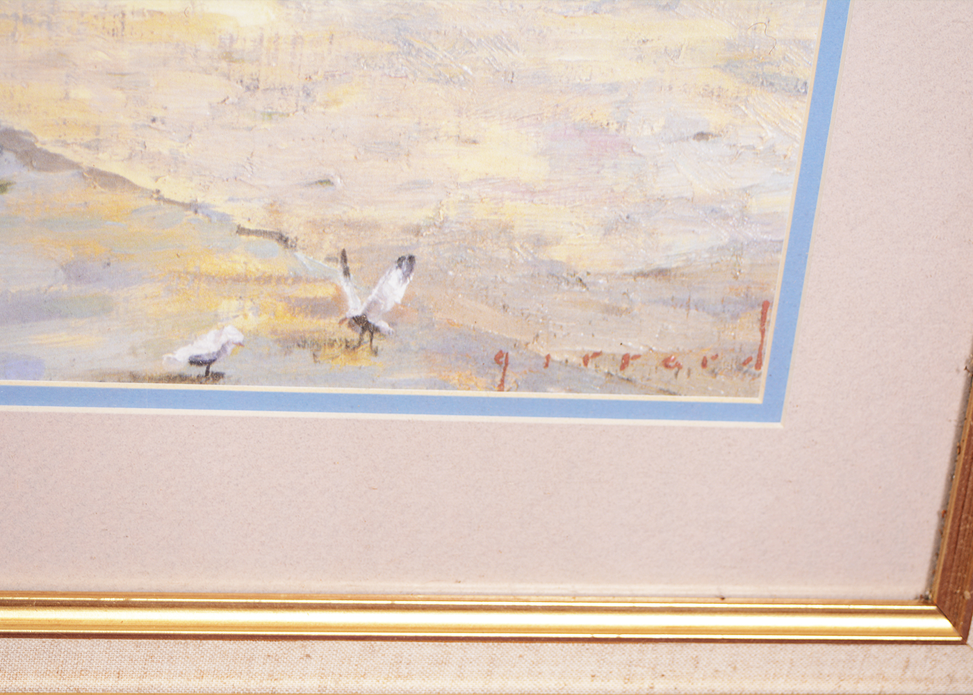 Framed Robert Girrard (Thomas Kinkade) Offset Lithograph "A Touch of Spring"