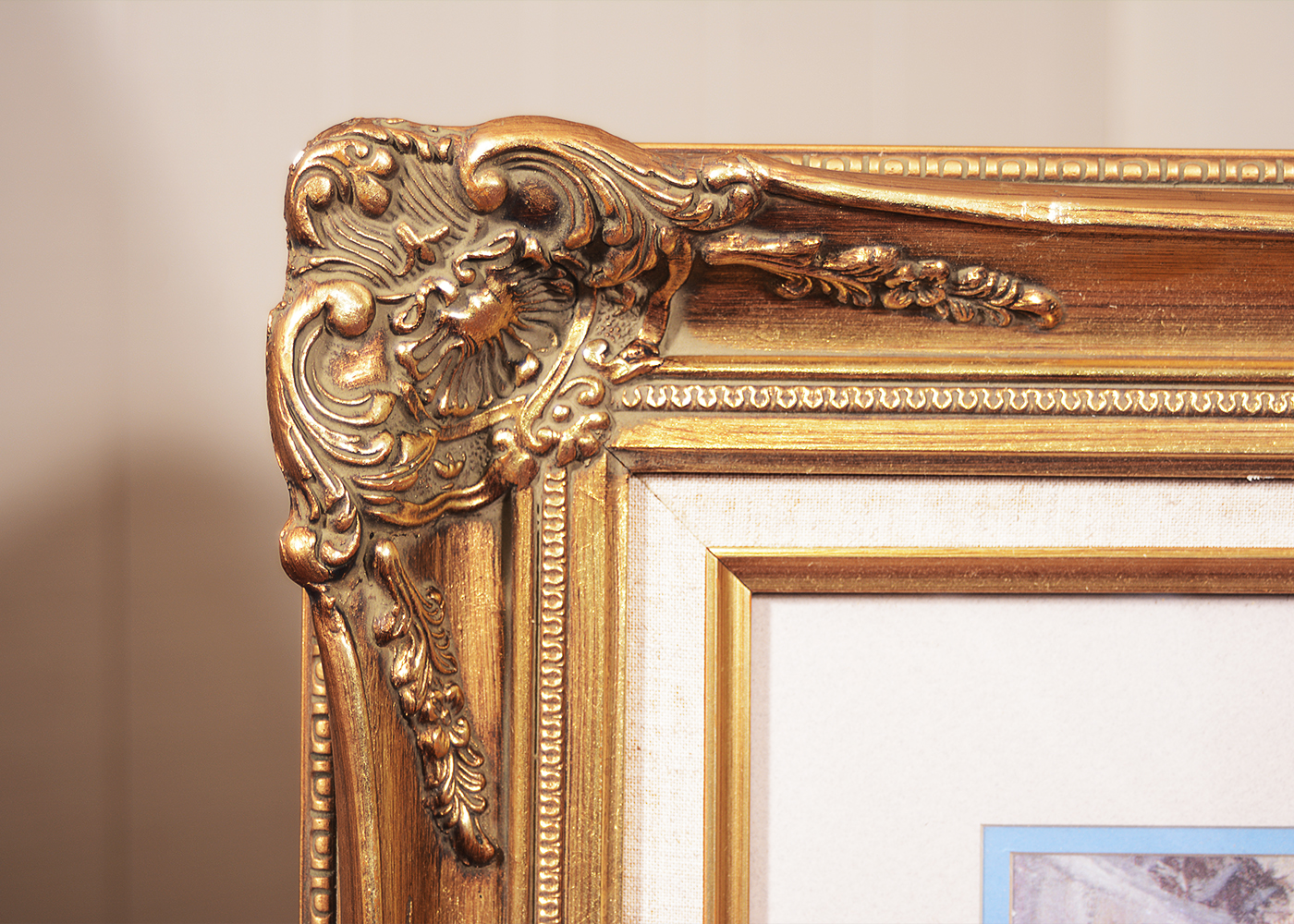 Framed Robert Girrard (Thomas Kinkade) Offset Lithograph "A Touch of Spring"