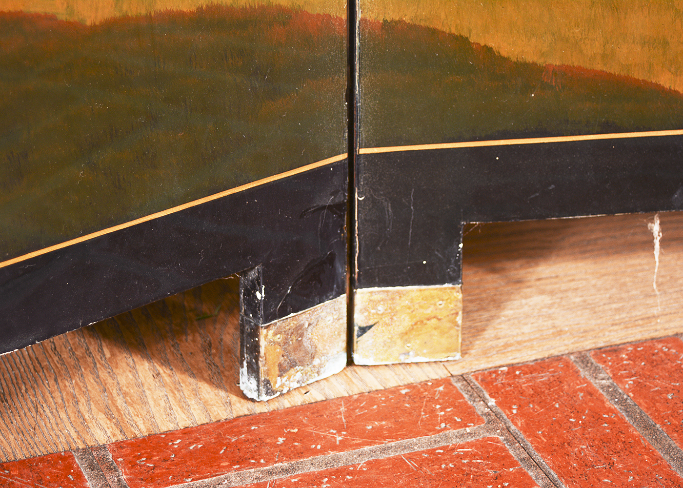 Hand-Painted Fireplace Screen with a Hunting Scene