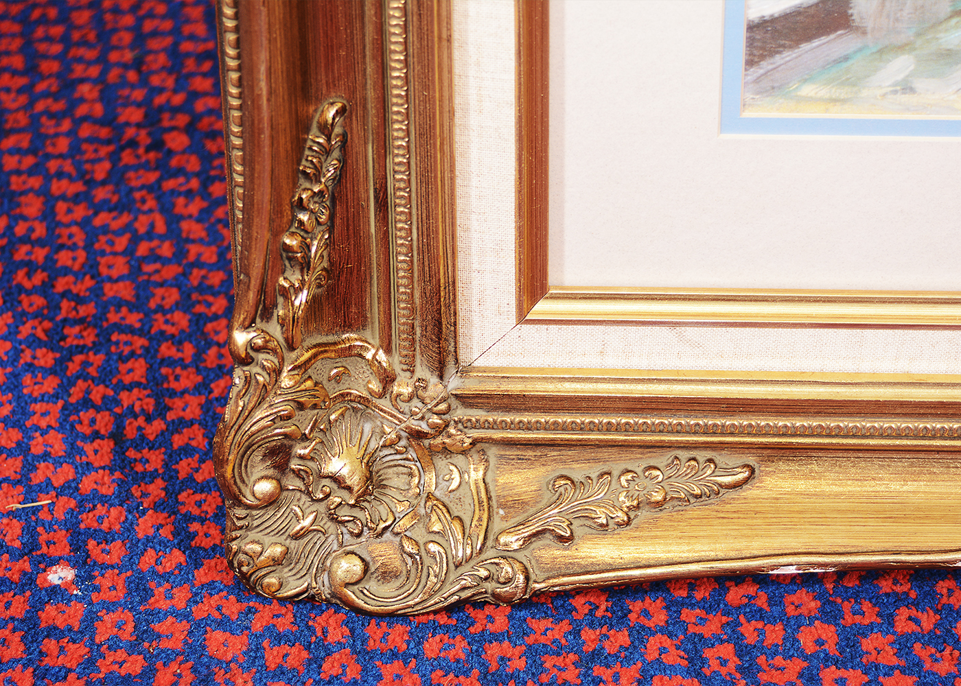 Framed Robert Girrard (Thomas Kinkade) Offset Lithograph "A Touch of Spring"