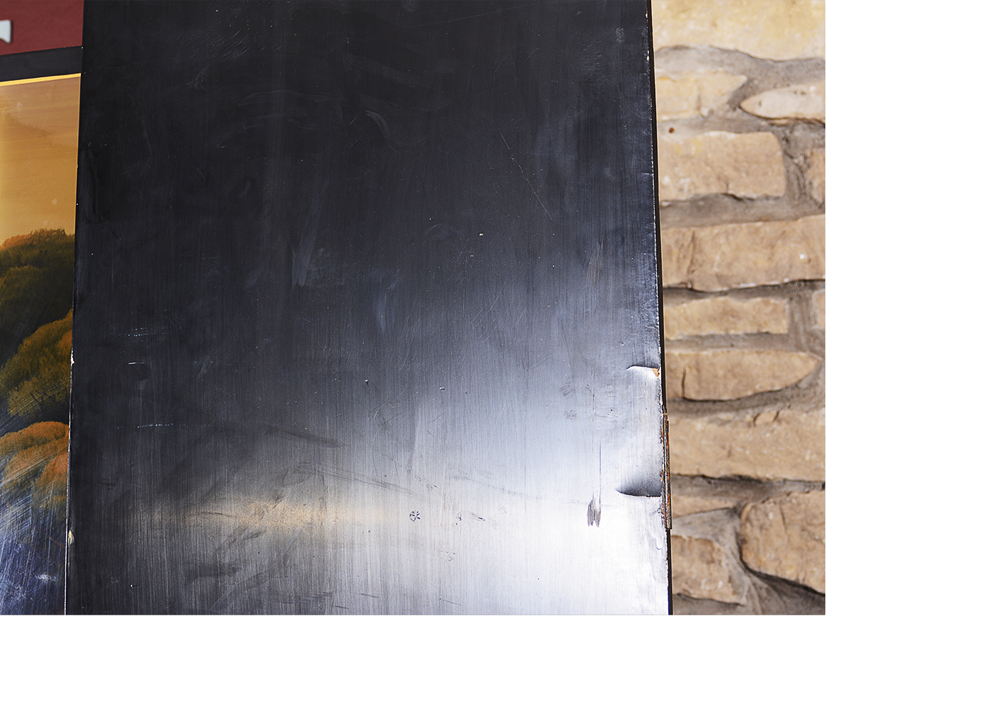 Hand-Painted Fireplace Screen with a Hunting Scene