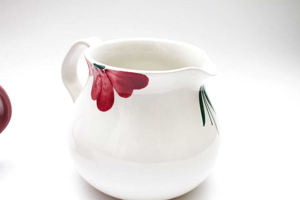 Vintage Italian and Spanish Ceramic Pitchers featuring Furio's "Jewflora" pattern