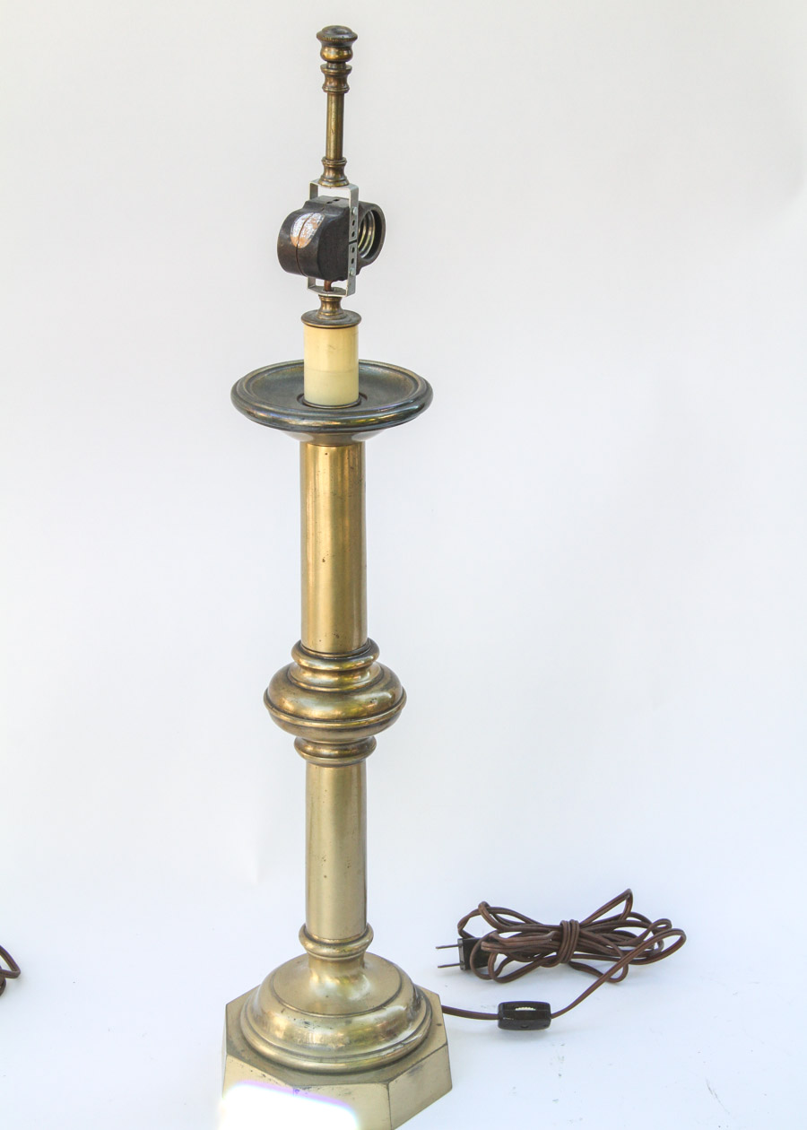 Assortment of Vintage Brass Lamps