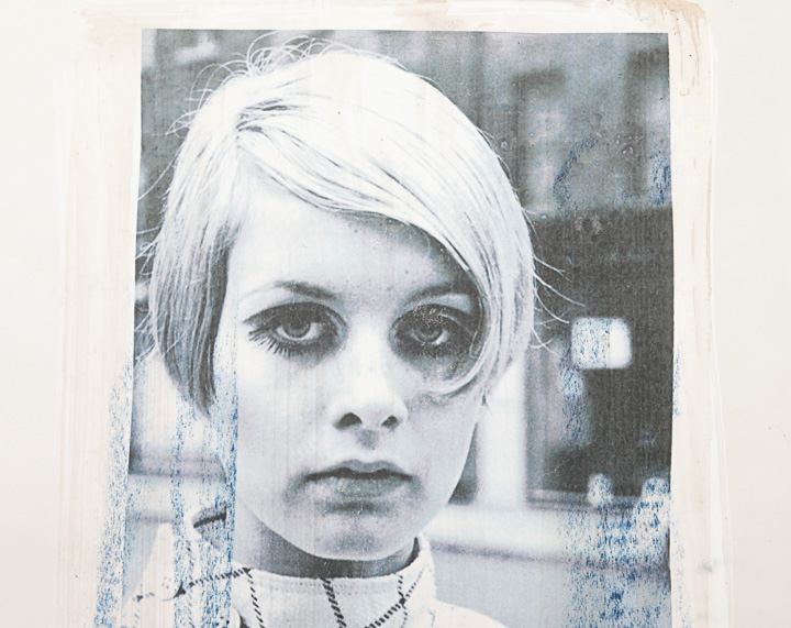 Fairchild Paris Original Mixed Media Chanel/Twiggy Signed AP