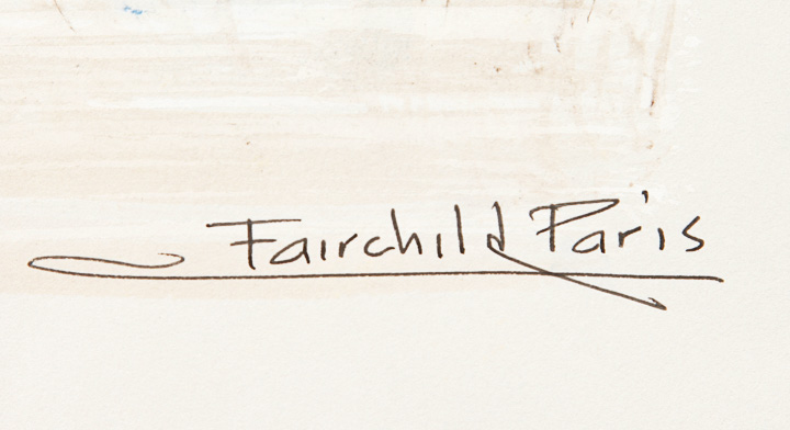 Fairchild Paris Original Mixed Media Chanel/Twiggy Signed AP