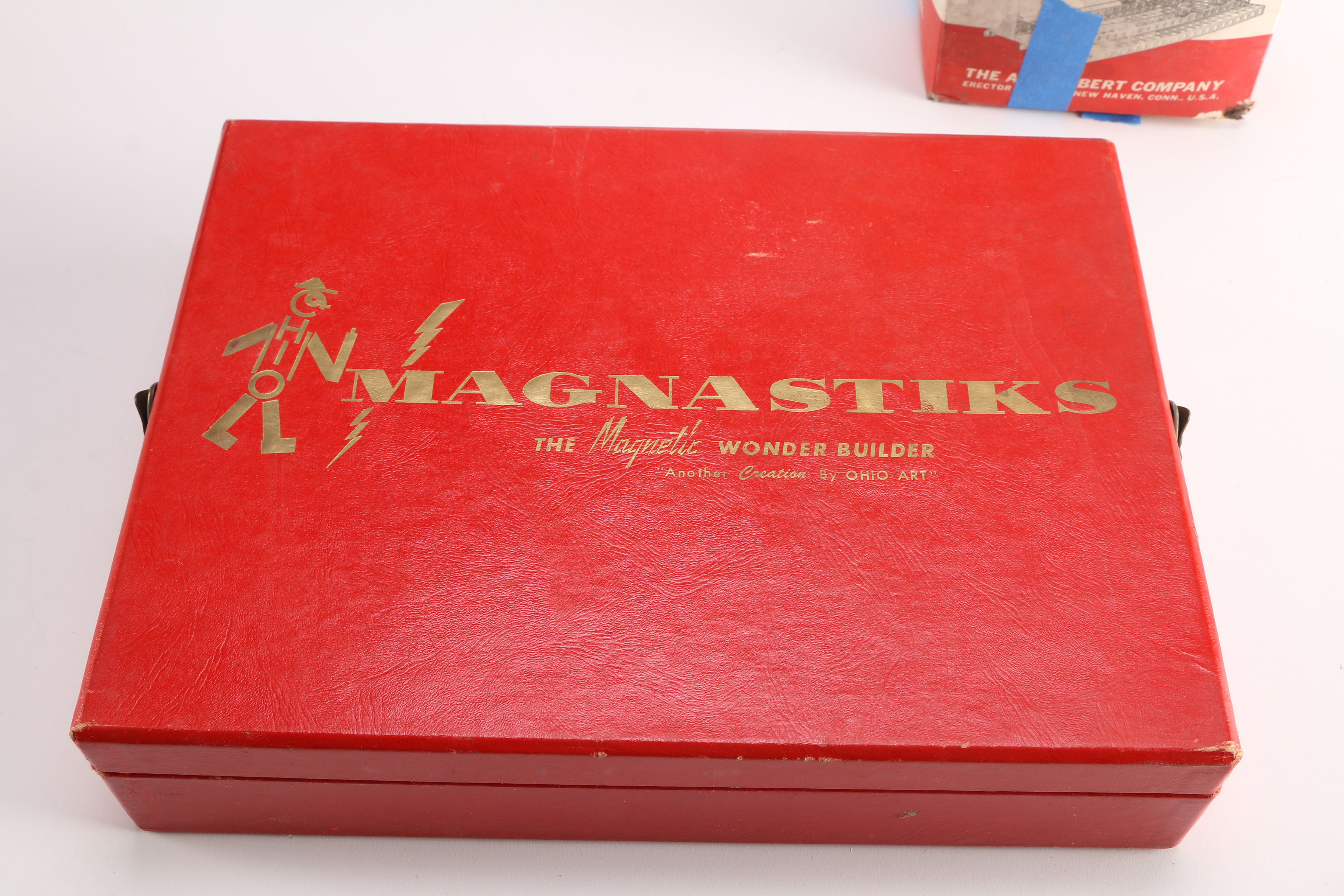 Vintage "Magnastiks" and Erector Toy Set