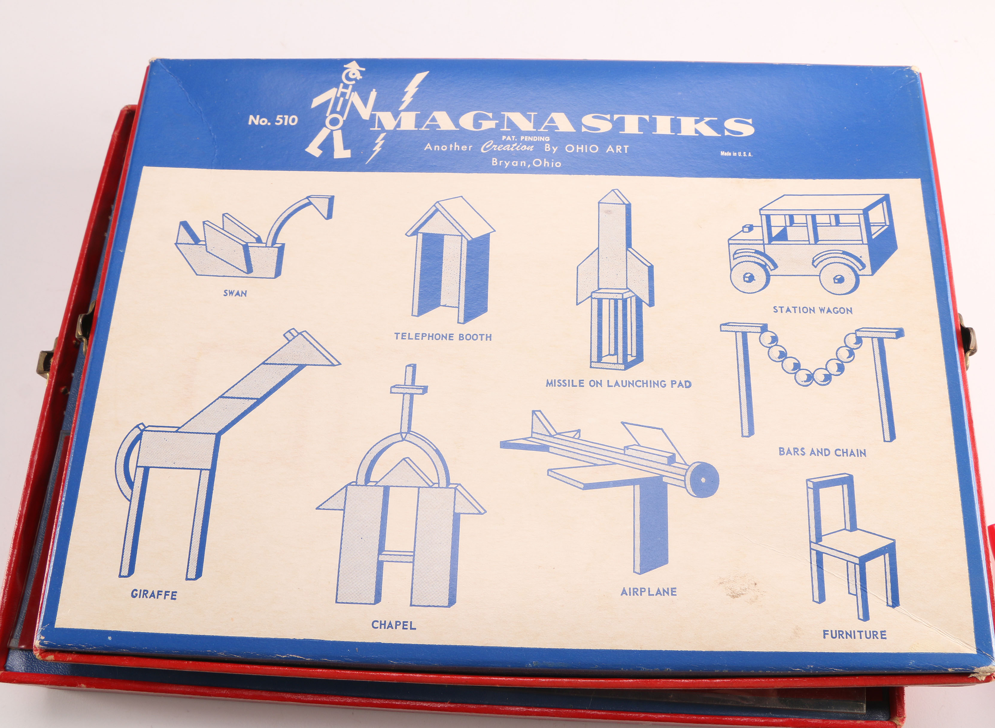 Vintage "Magnastiks" and Erector Toy Set