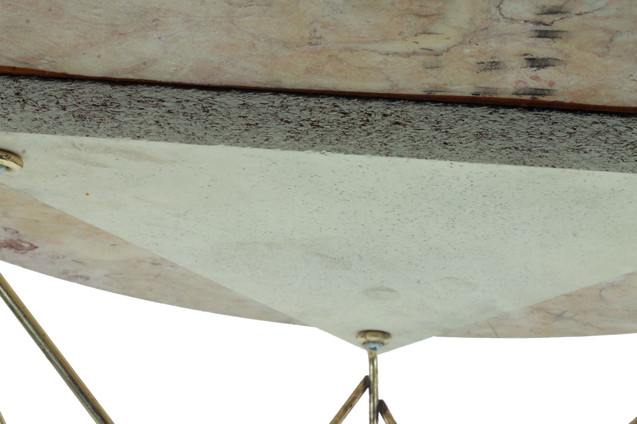 Mid Century Pink Marble Side Table