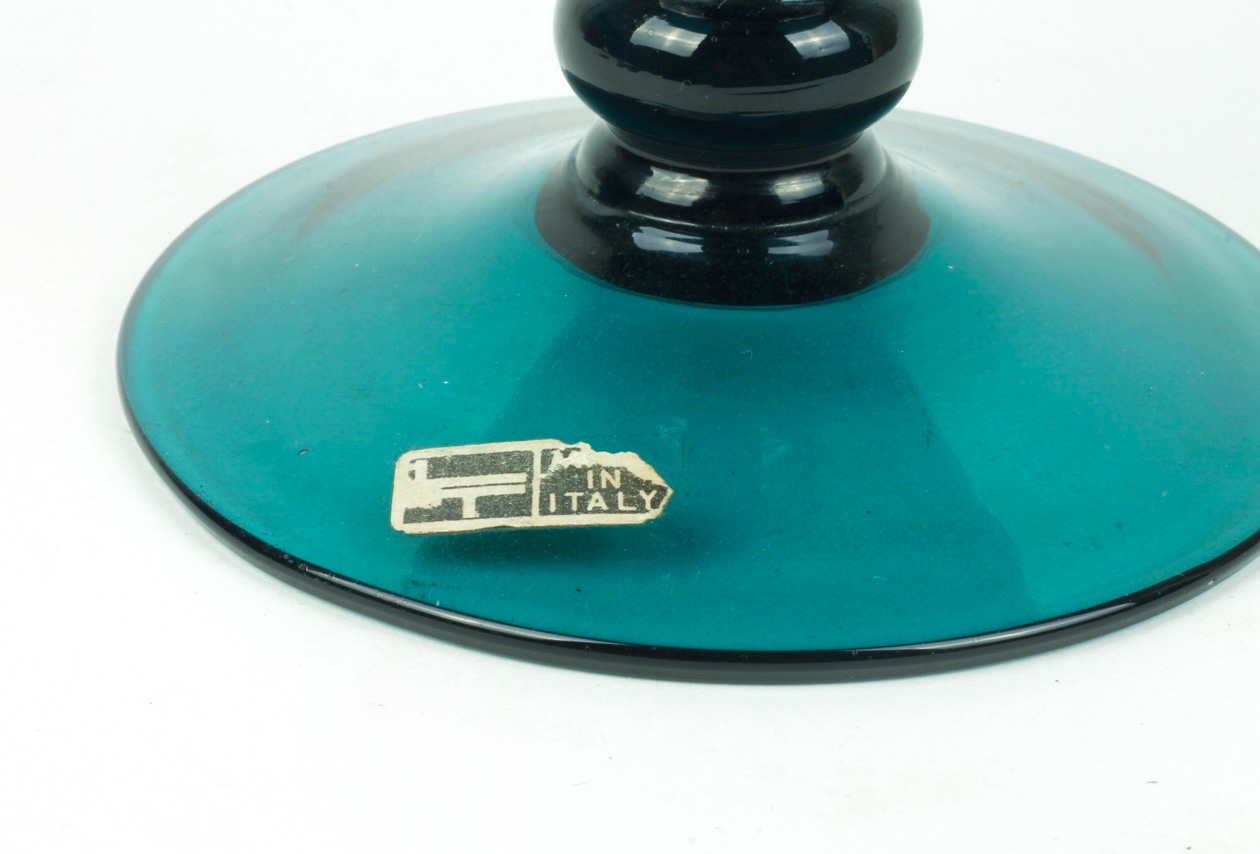 Blue Spherical Glass Vase