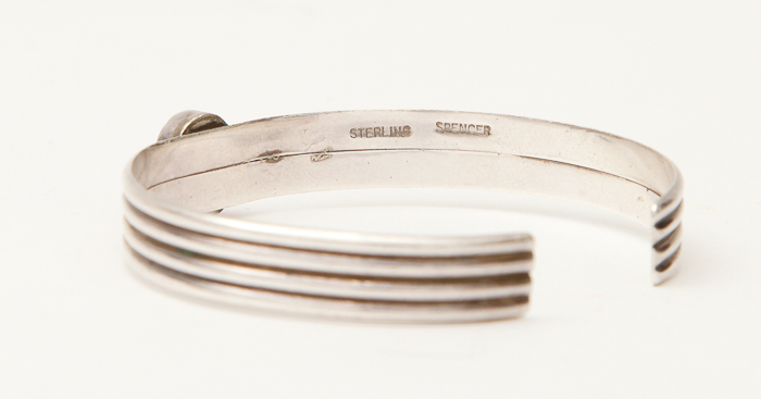 Native American Sterling Silver & Blue Lapis Cuff Bracelet