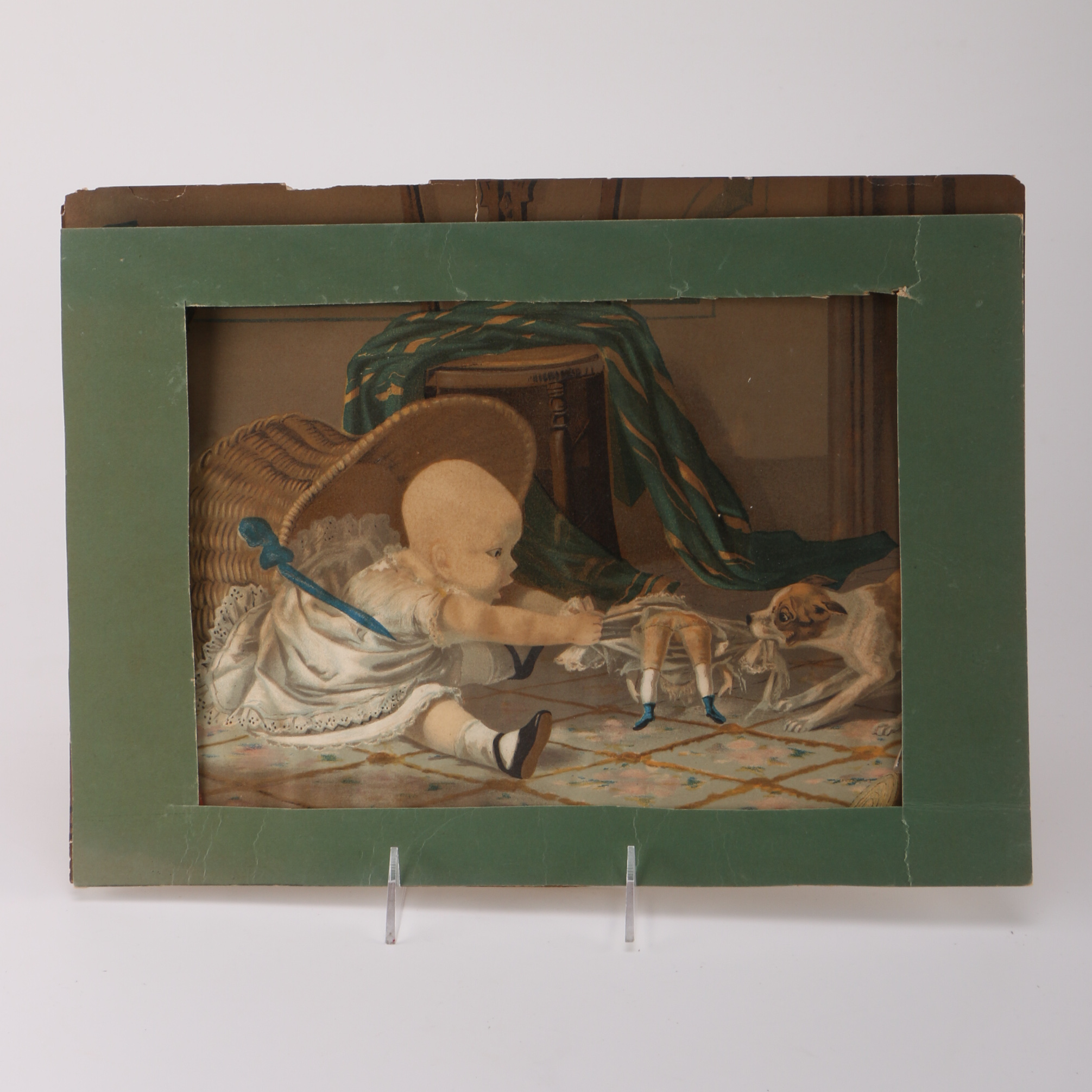 Harry Beard Signed Vintage Lithograph of a Child and Dog