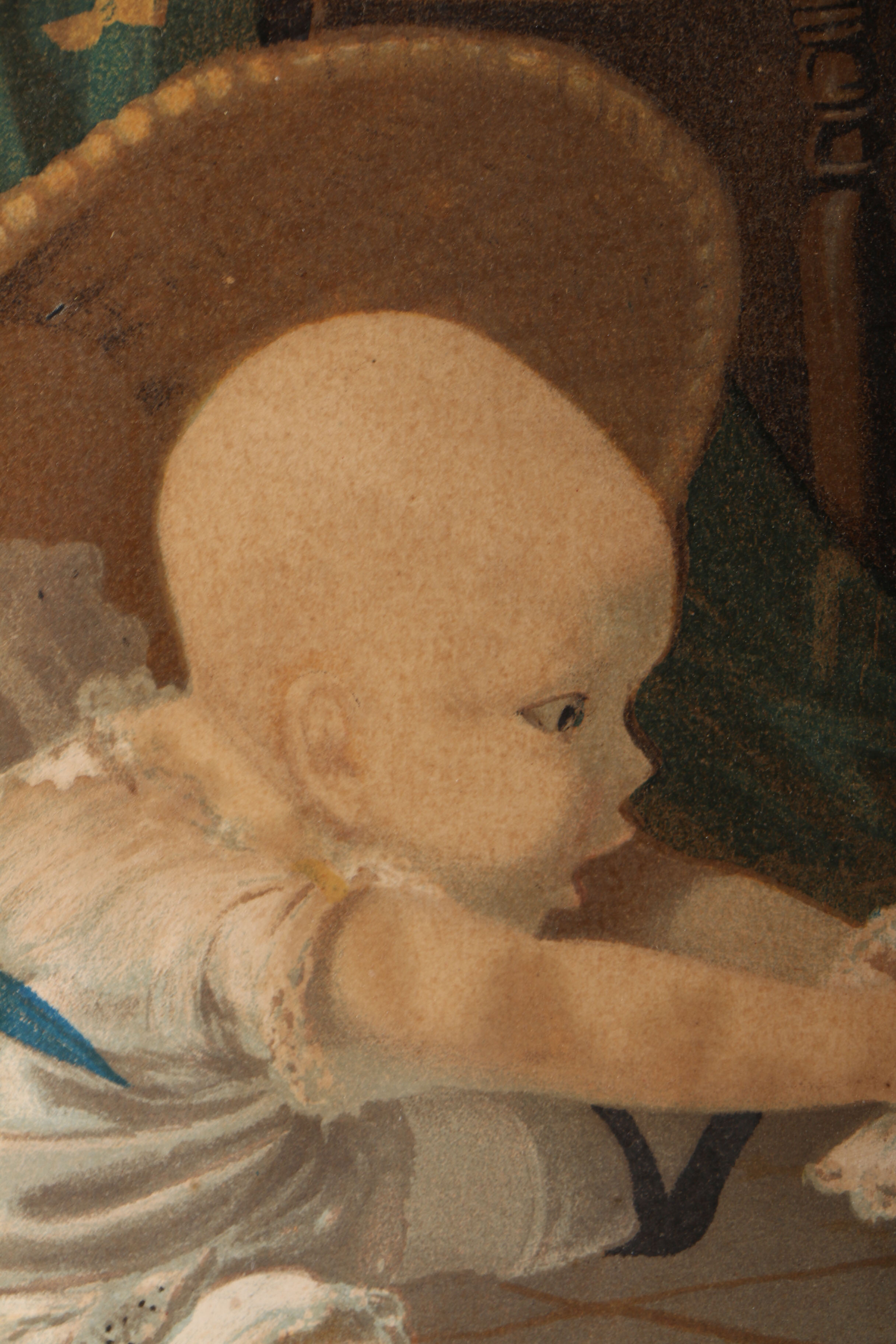 Harry Beard Signed Vintage Lithograph of a Child and Dog