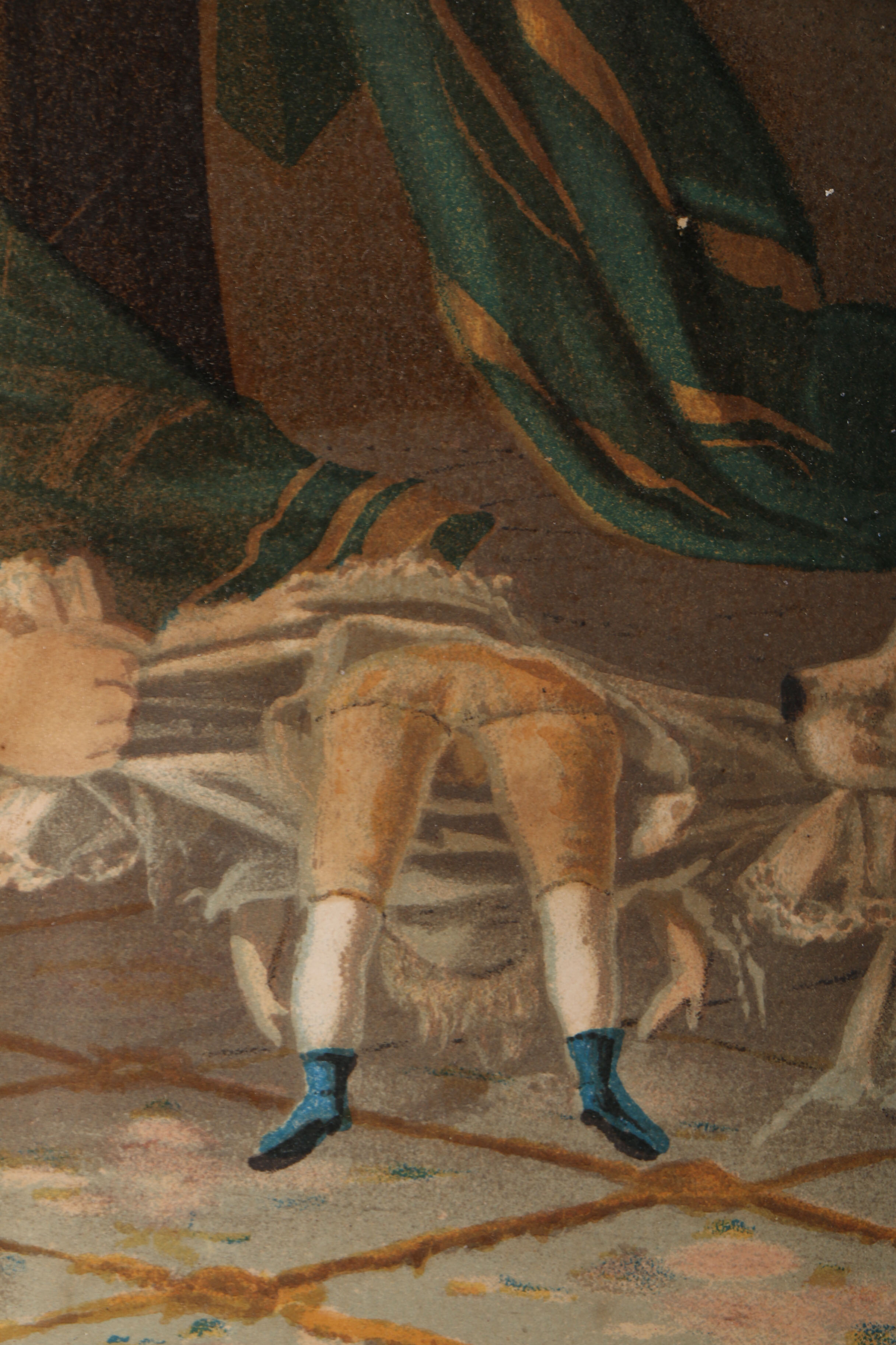 Harry Beard Signed Vintage Lithograph of a Child and Dog