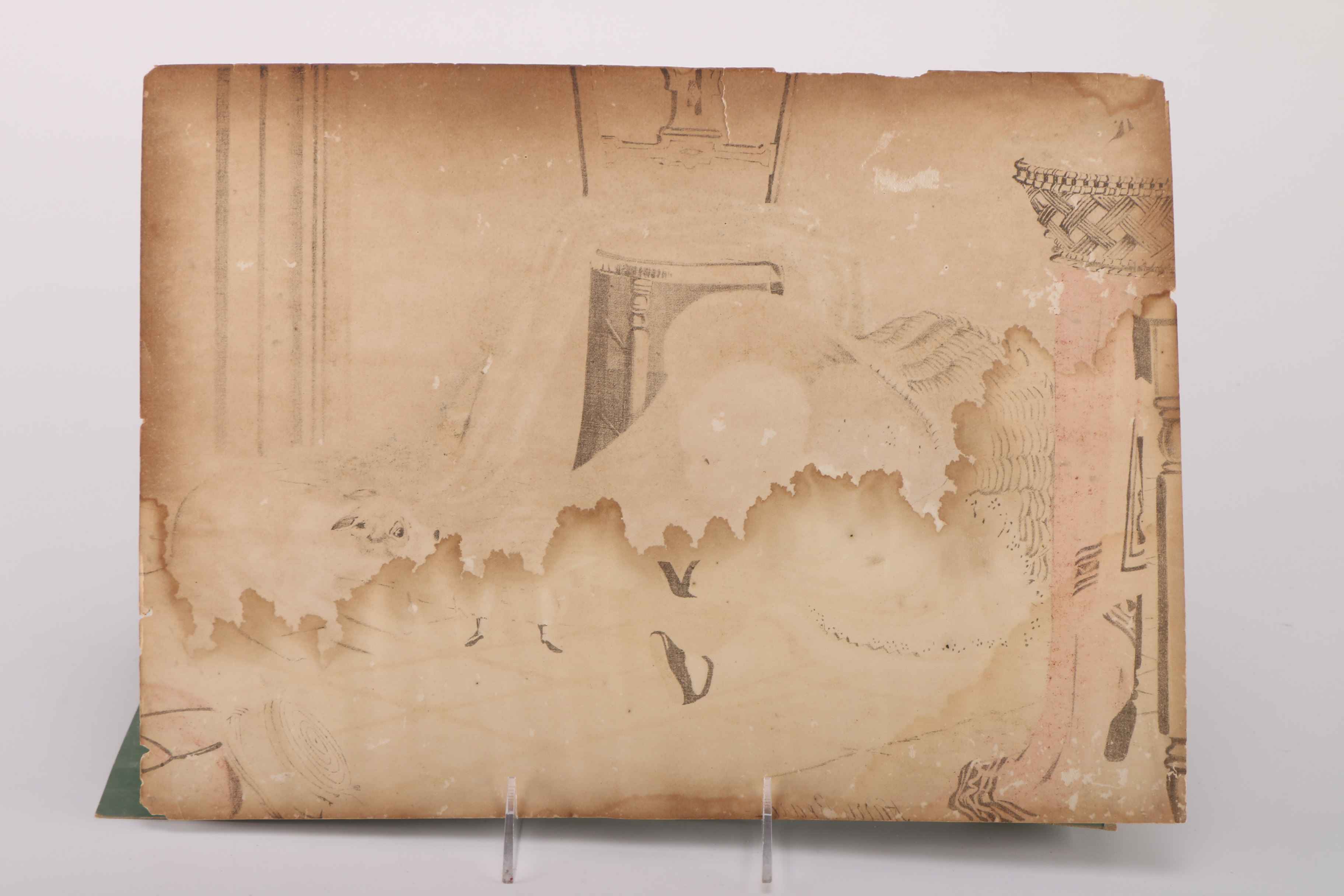 Harry Beard Signed Vintage Lithograph of a Child and Dog