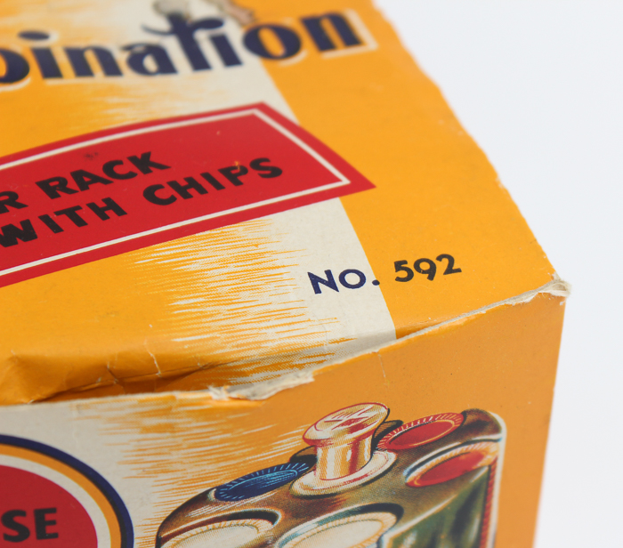 Vintage Poker Rack with Chips