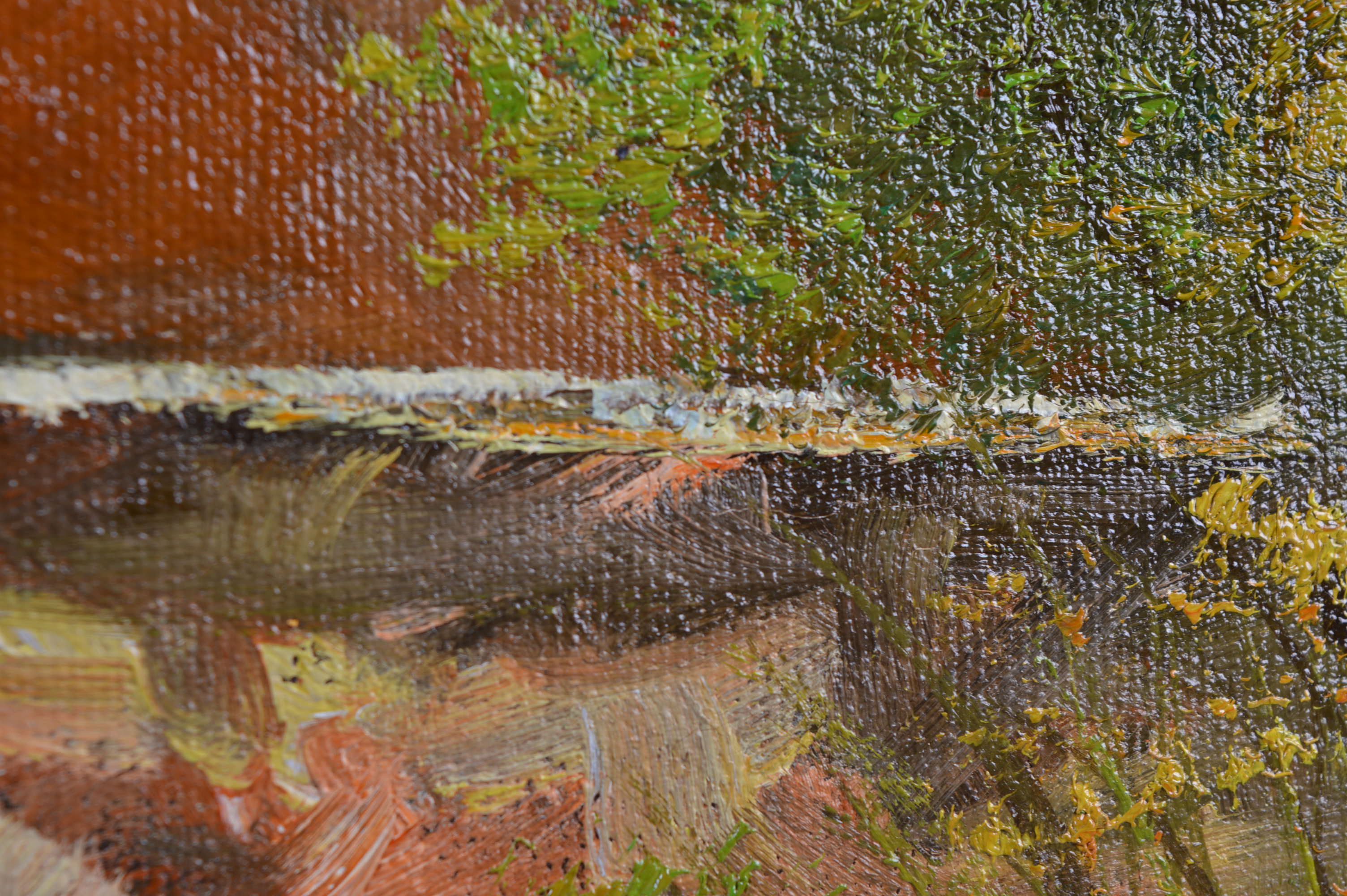 Framed Scenic Oil Painting by R. Smith