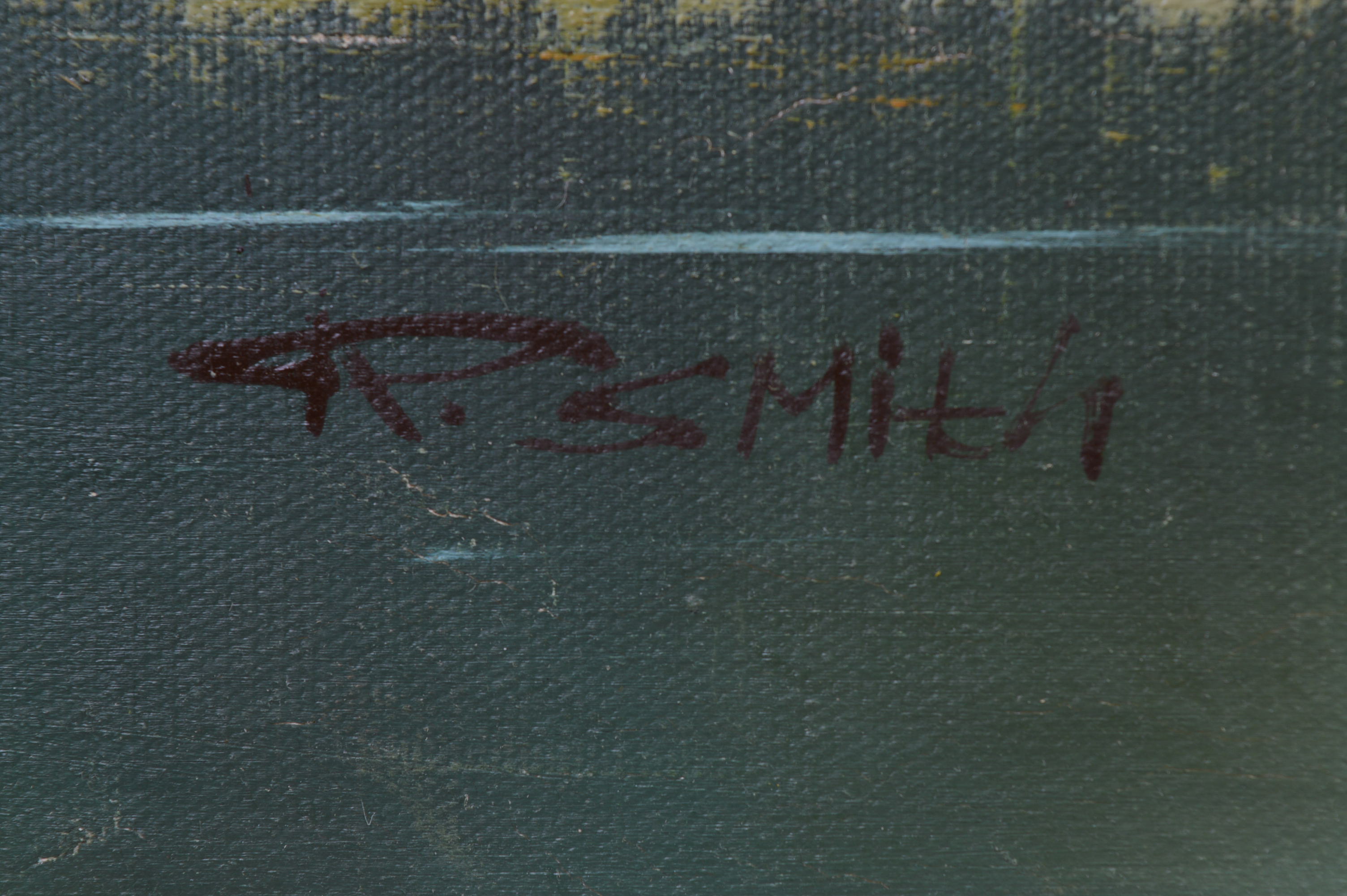 Framed Scenic Oil Painting by R. Smith