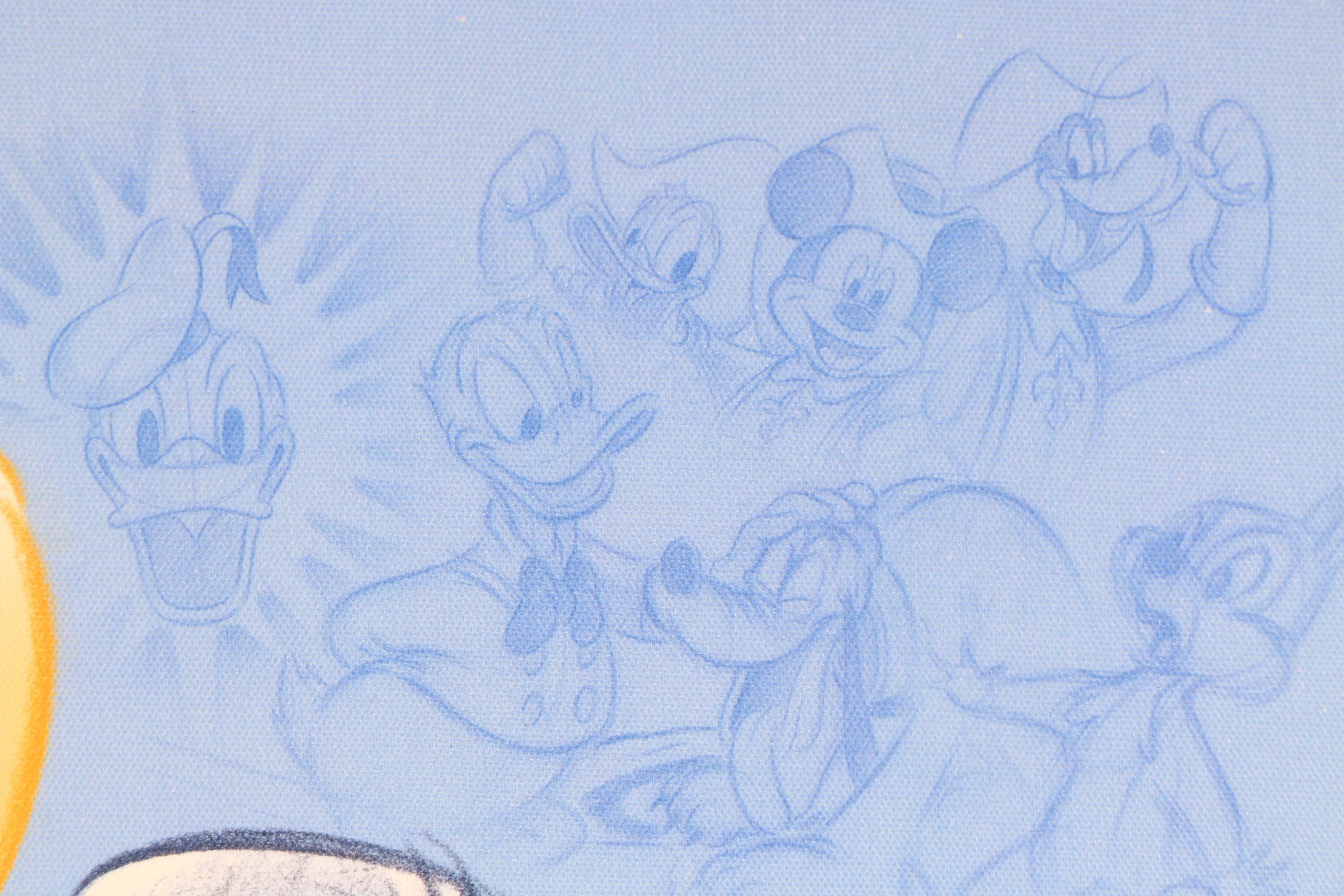 Giclee on Canvas Board of Disney's Donald Duck