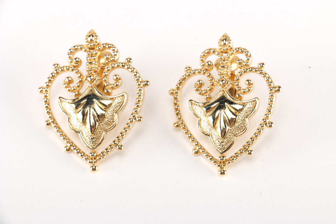 Assortment of Gold and Silver Tone Metal Costume Jewelry