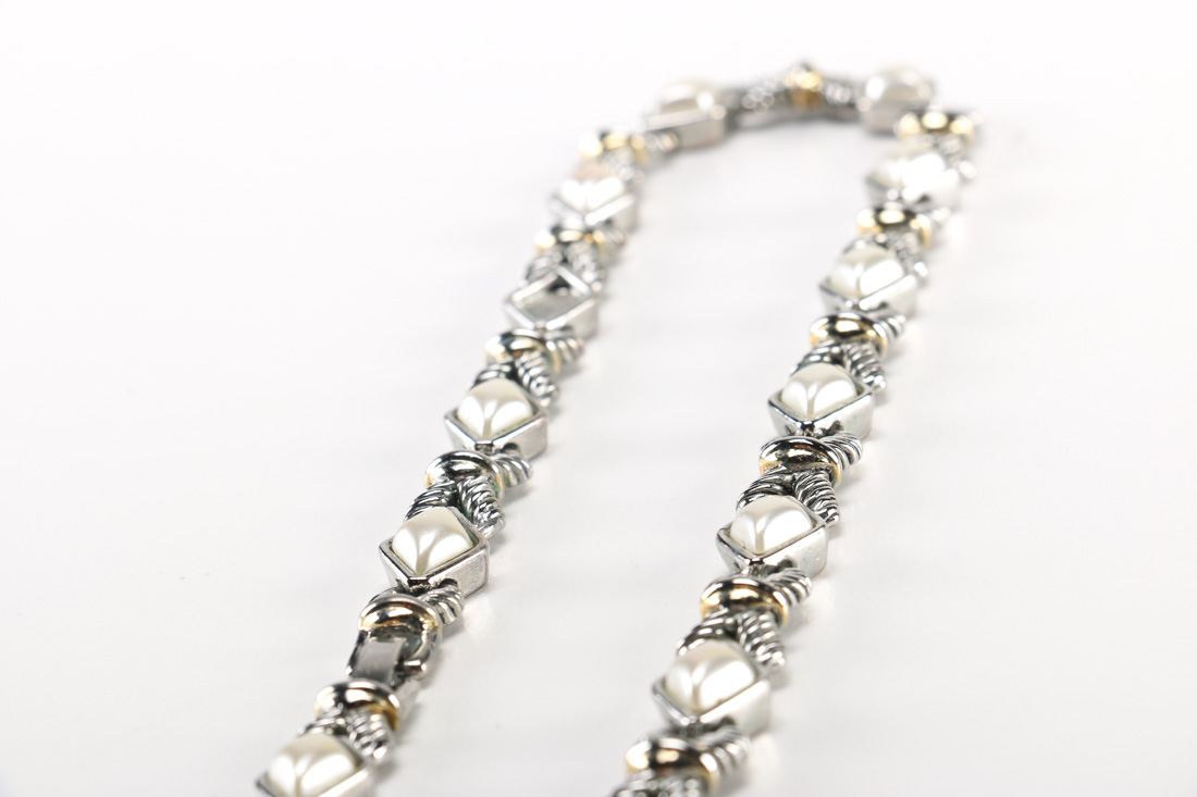 Assortment of Gold and Silver Tone Metal Costume Jewelry