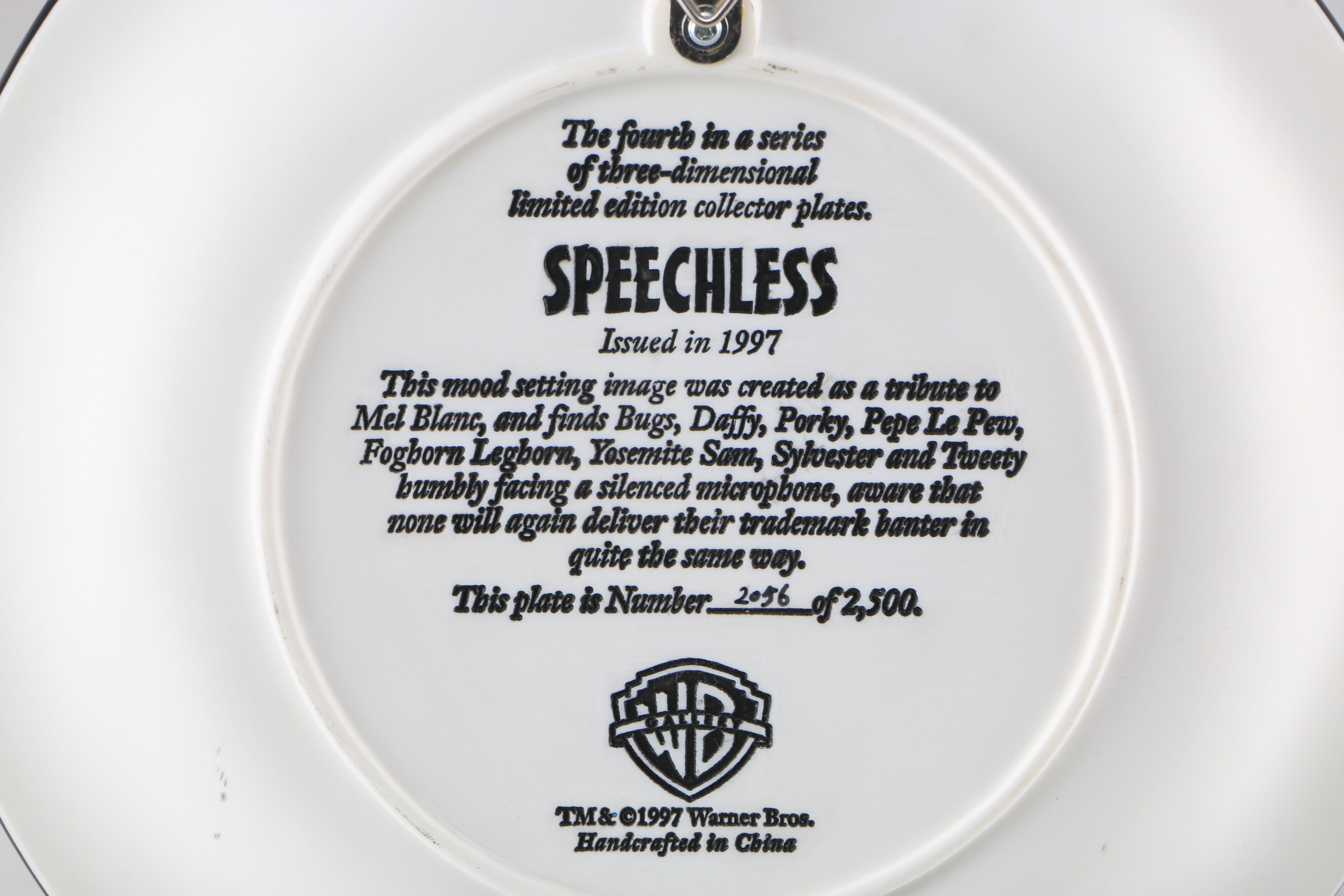 Looney Tunes Plate and Snow Globe