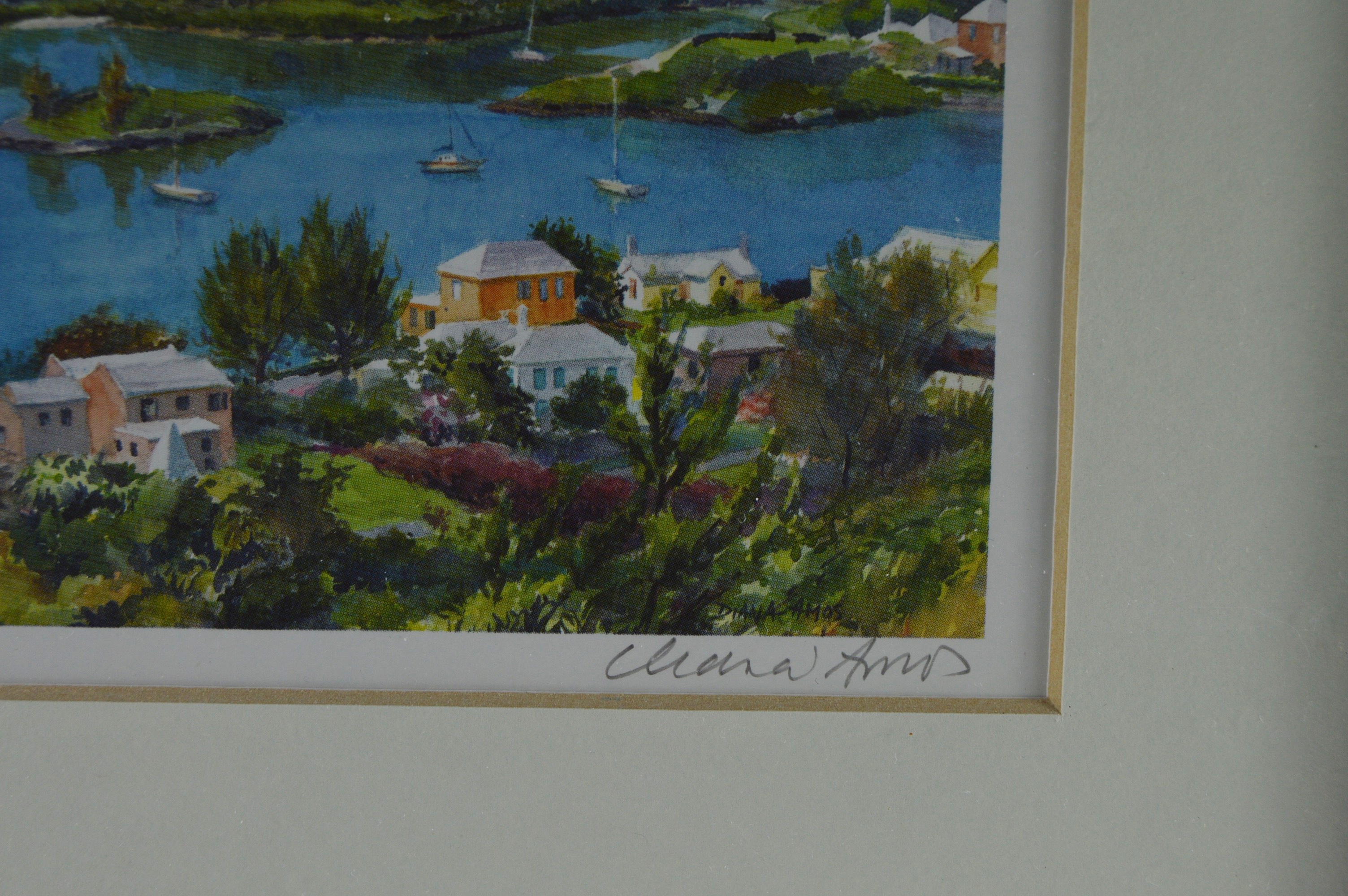 Diana Amos Signed Offset Lithograph Bermuda Prints