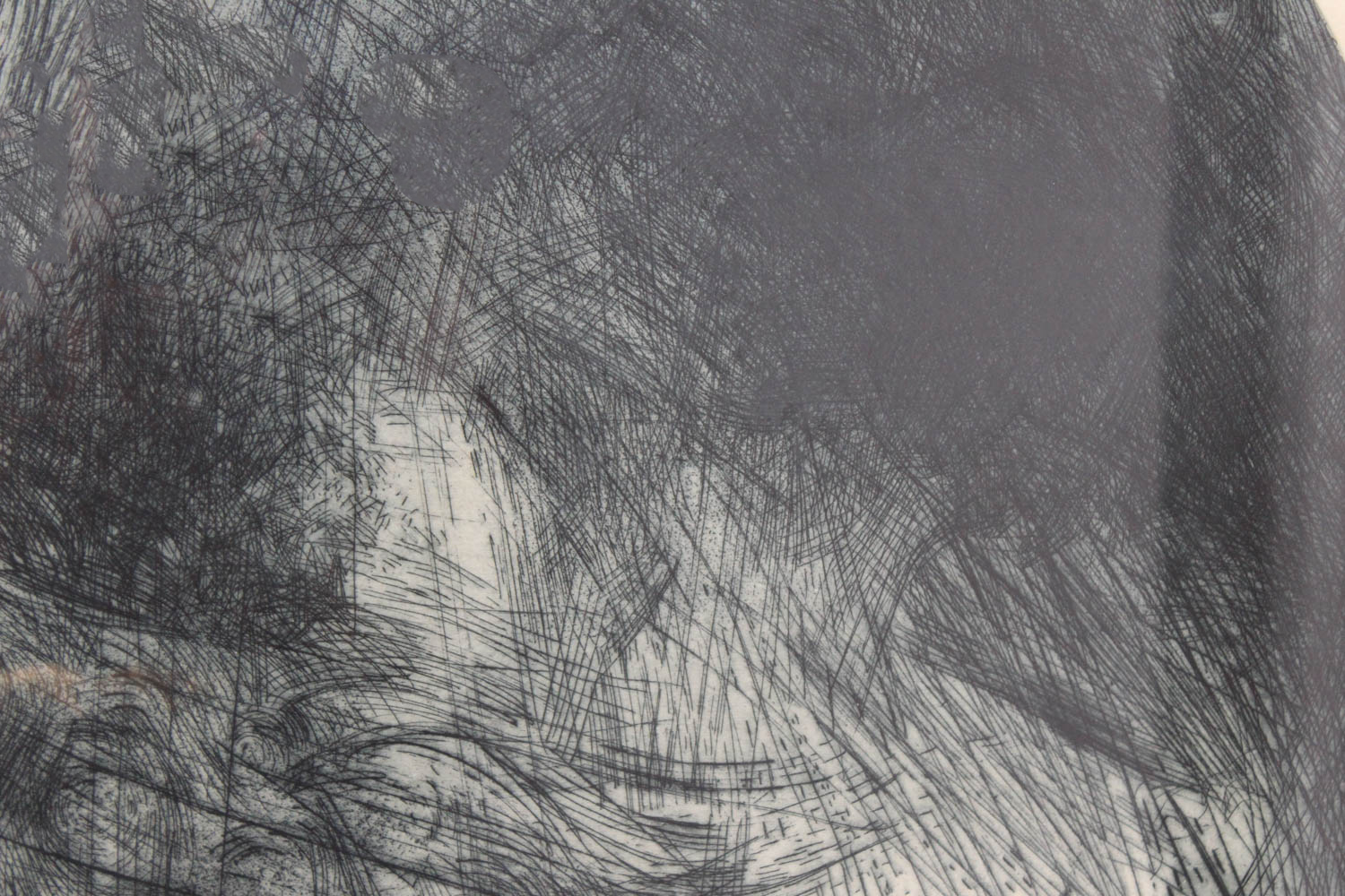 Robert Bero "Torrent" Signed Limited Edition Aquatint Etching