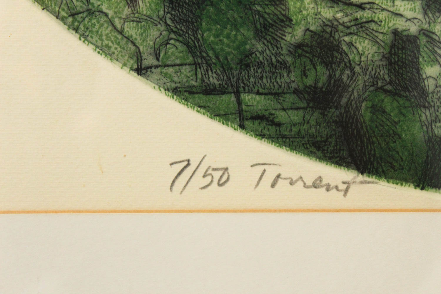 Robert Bero "Torrent" Signed Limited Edition Aquatint Etching