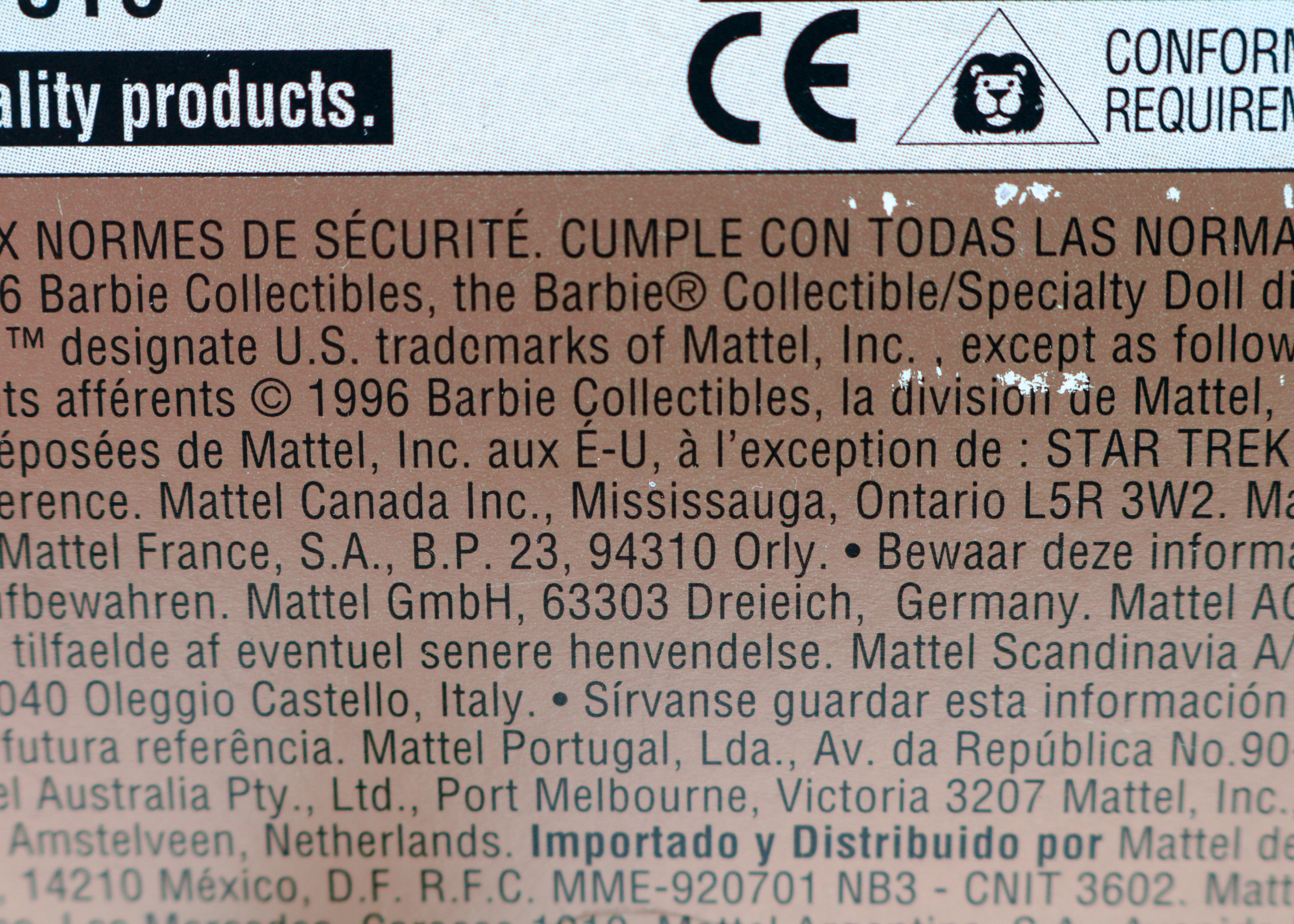 Barbie and Ken Star Trek Dolls