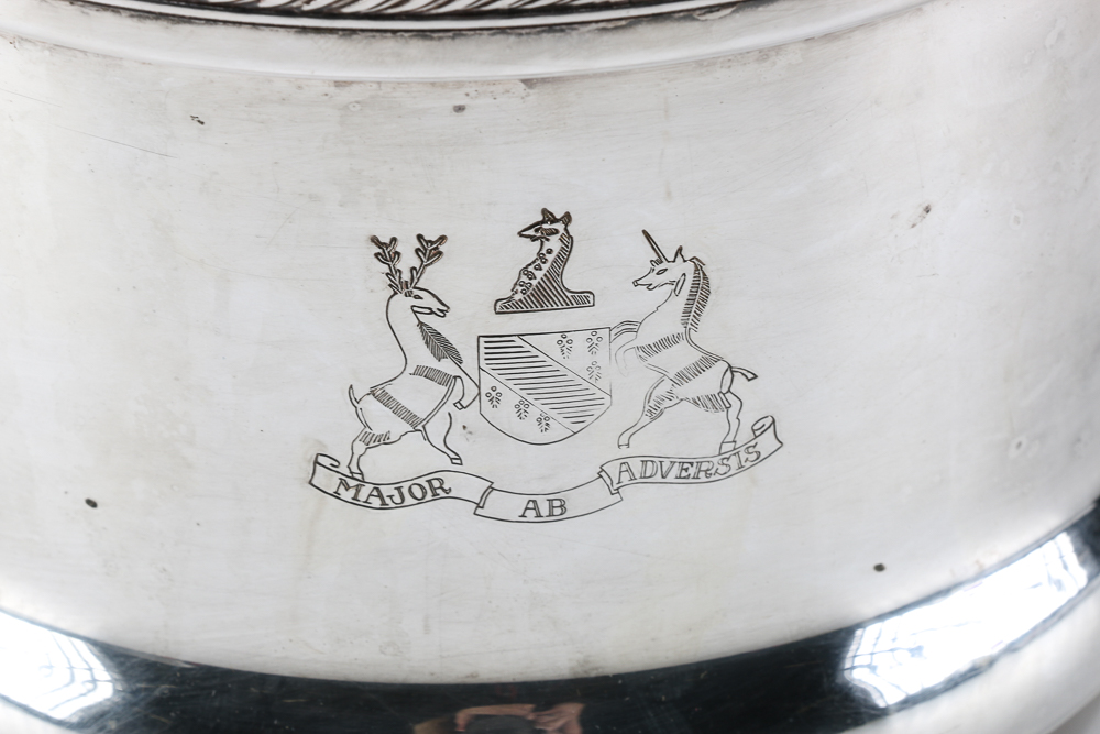 Silver Plate Ice Bucket with Pyrex Insert