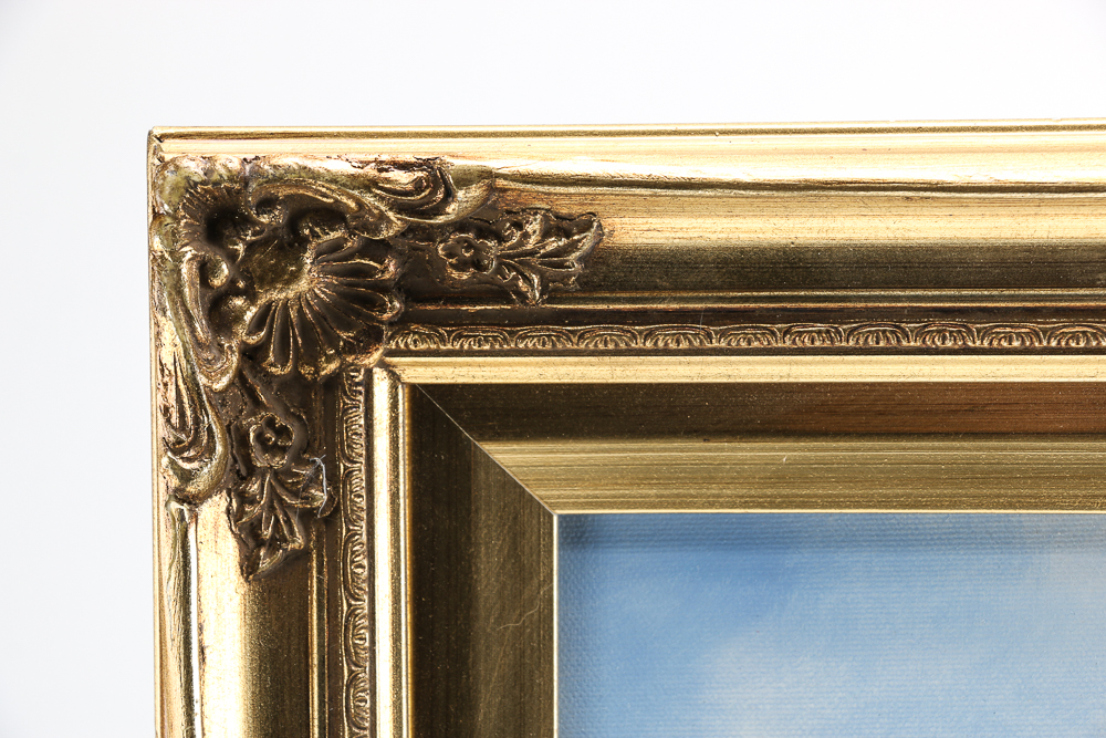 June Nelson Signed Oil Painting on Canvas of a Seascape