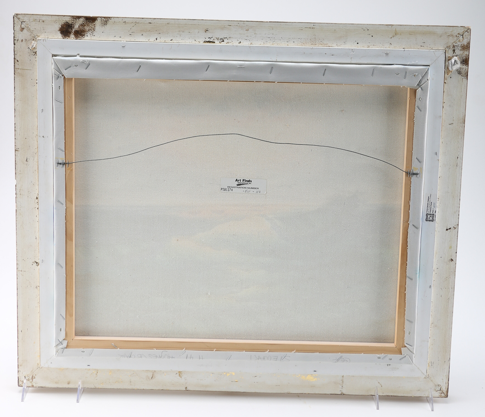 June Nelson Signed Oil Painting on Canvas of a Seascape