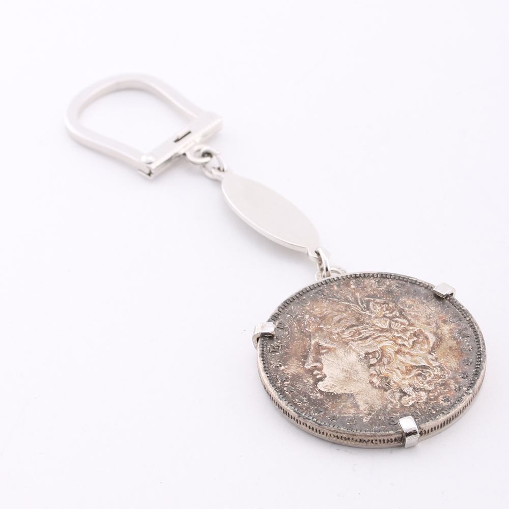 Sterling Silver Coin Keychain