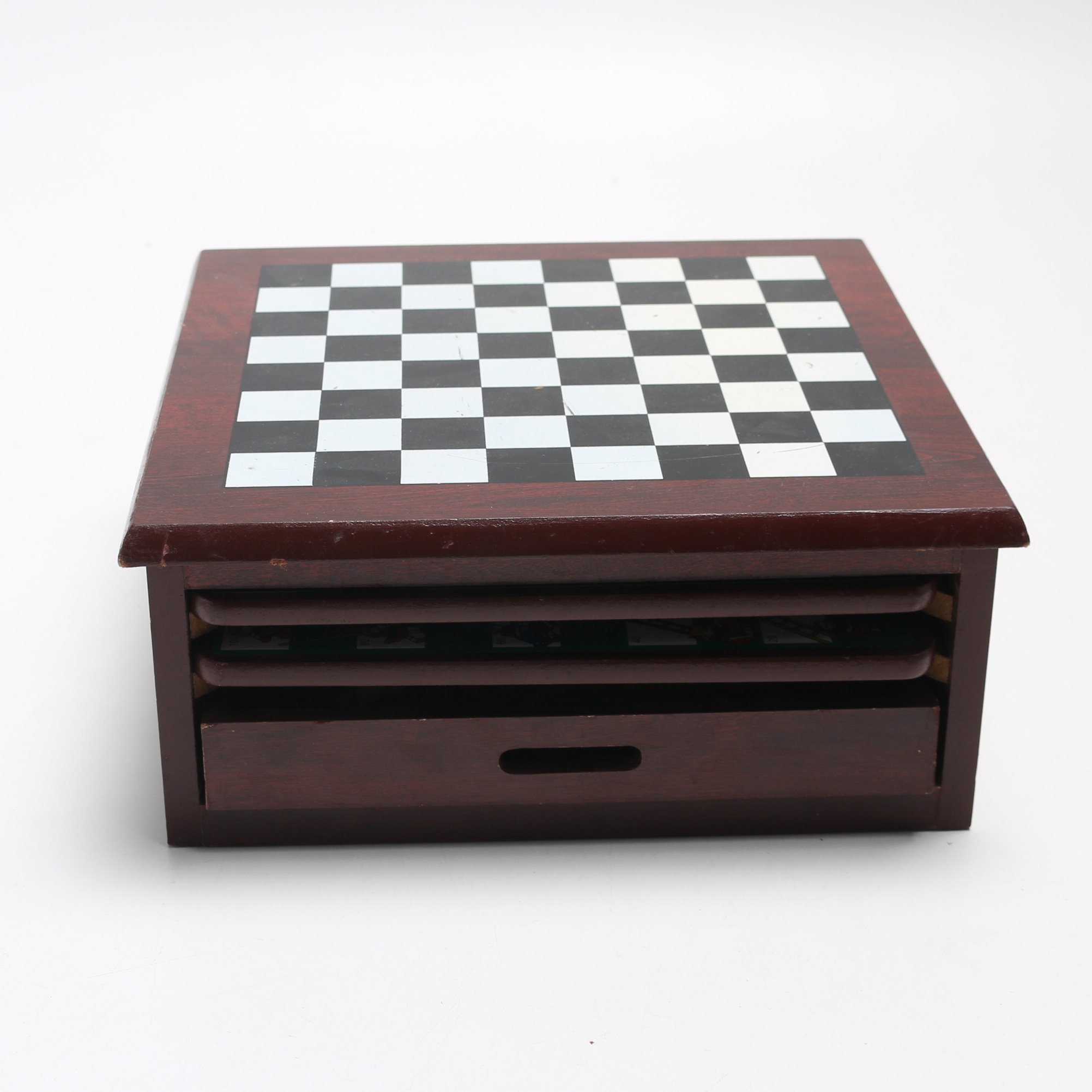 Wooden Multi-Board-Game Box