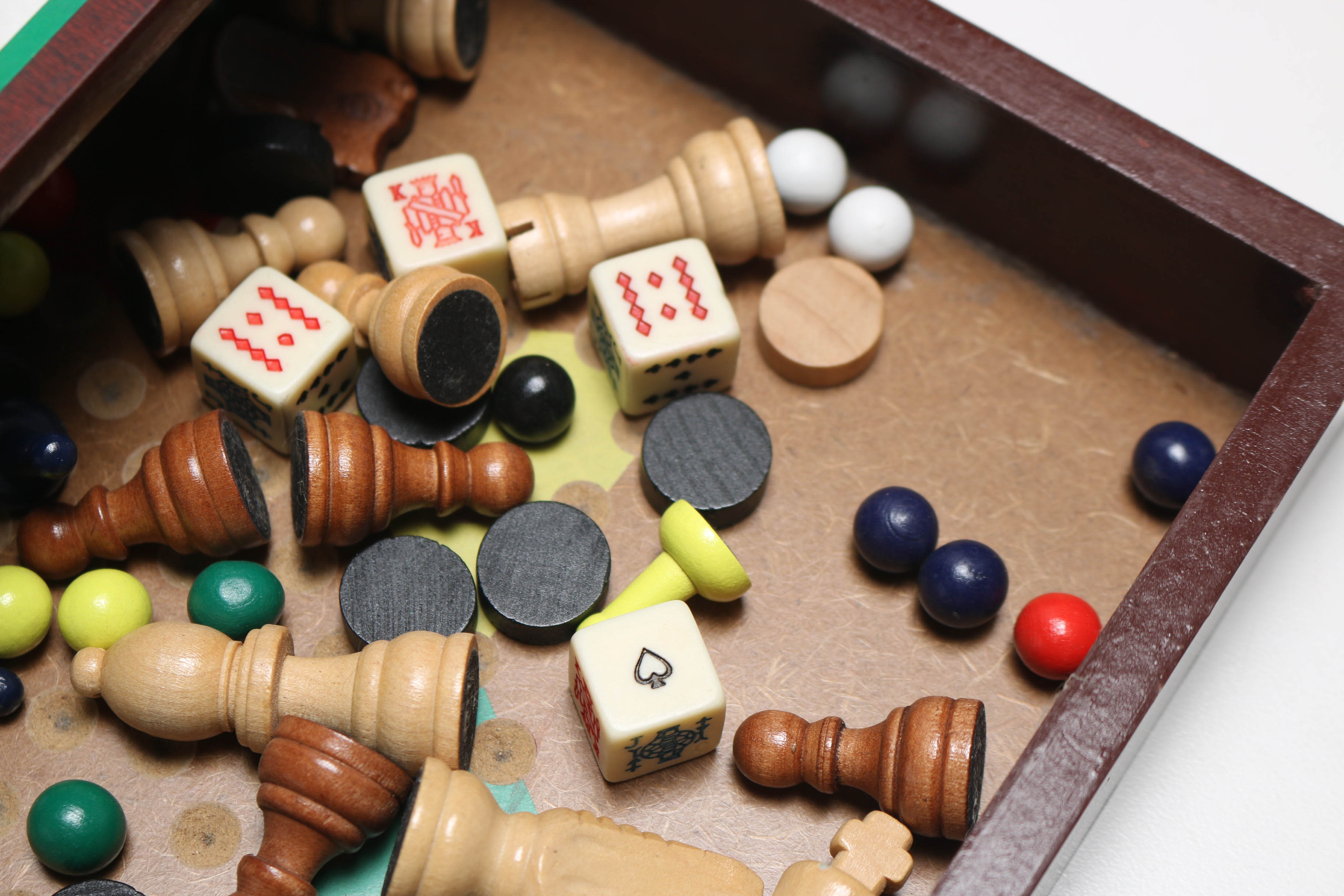 Wooden Multi-Board-Game Box