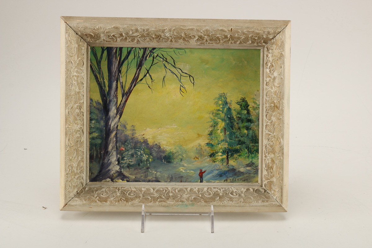 Pair of Signed E.T. Hughes Landscape Oil Paintings