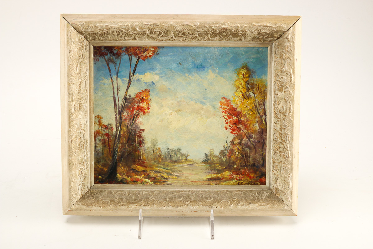 Pair of Signed E.T. Hughes Landscape Oil Paintings