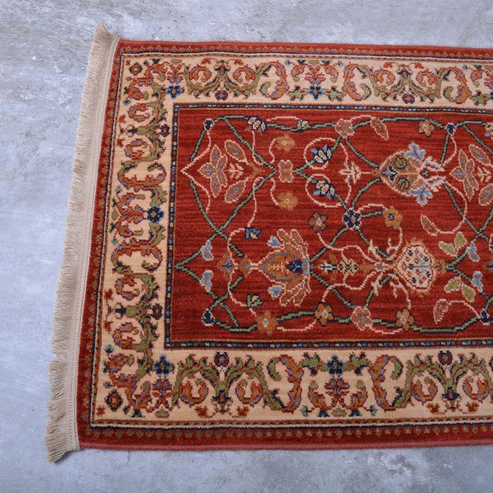 Karastan "William Morris Red" English Manor Wool Carpet Runner