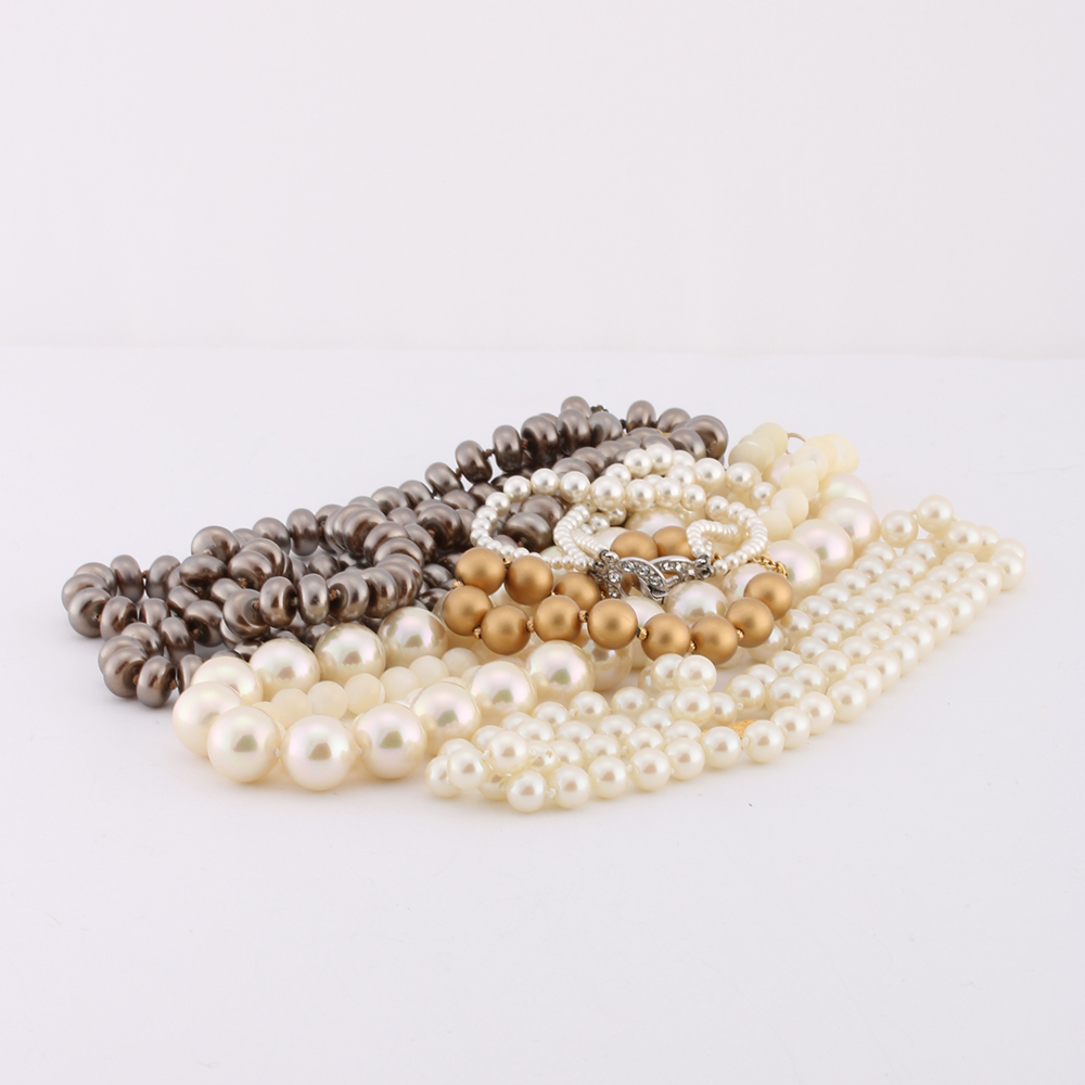 Faux Pearl Necklaces and Bracelets