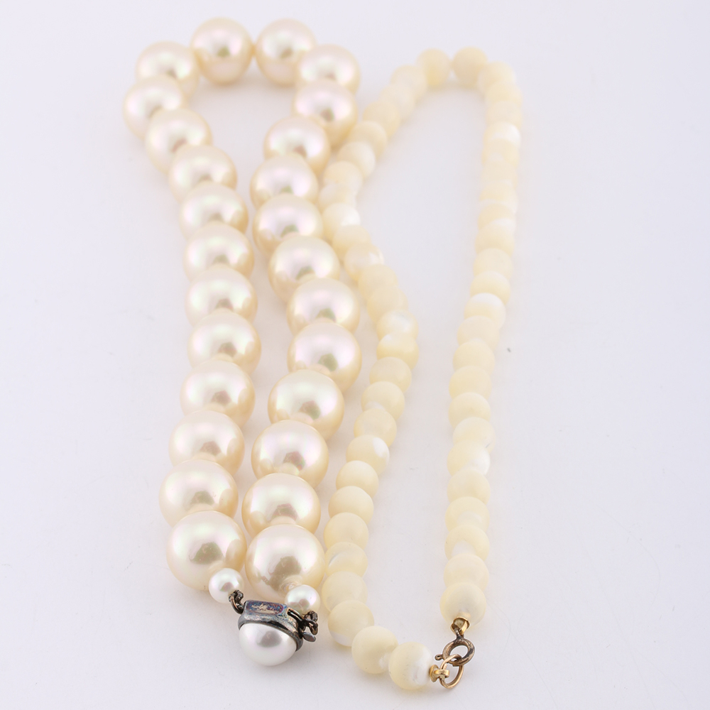 Faux Pearl Necklaces and Bracelets