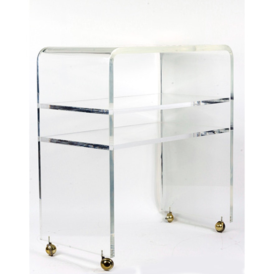 1970s Lucite Bar Cart