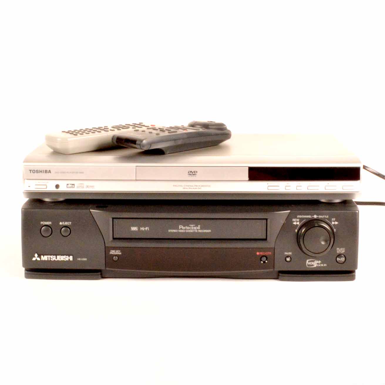 Toshiba  DVD Player and Mitsubishi VCR