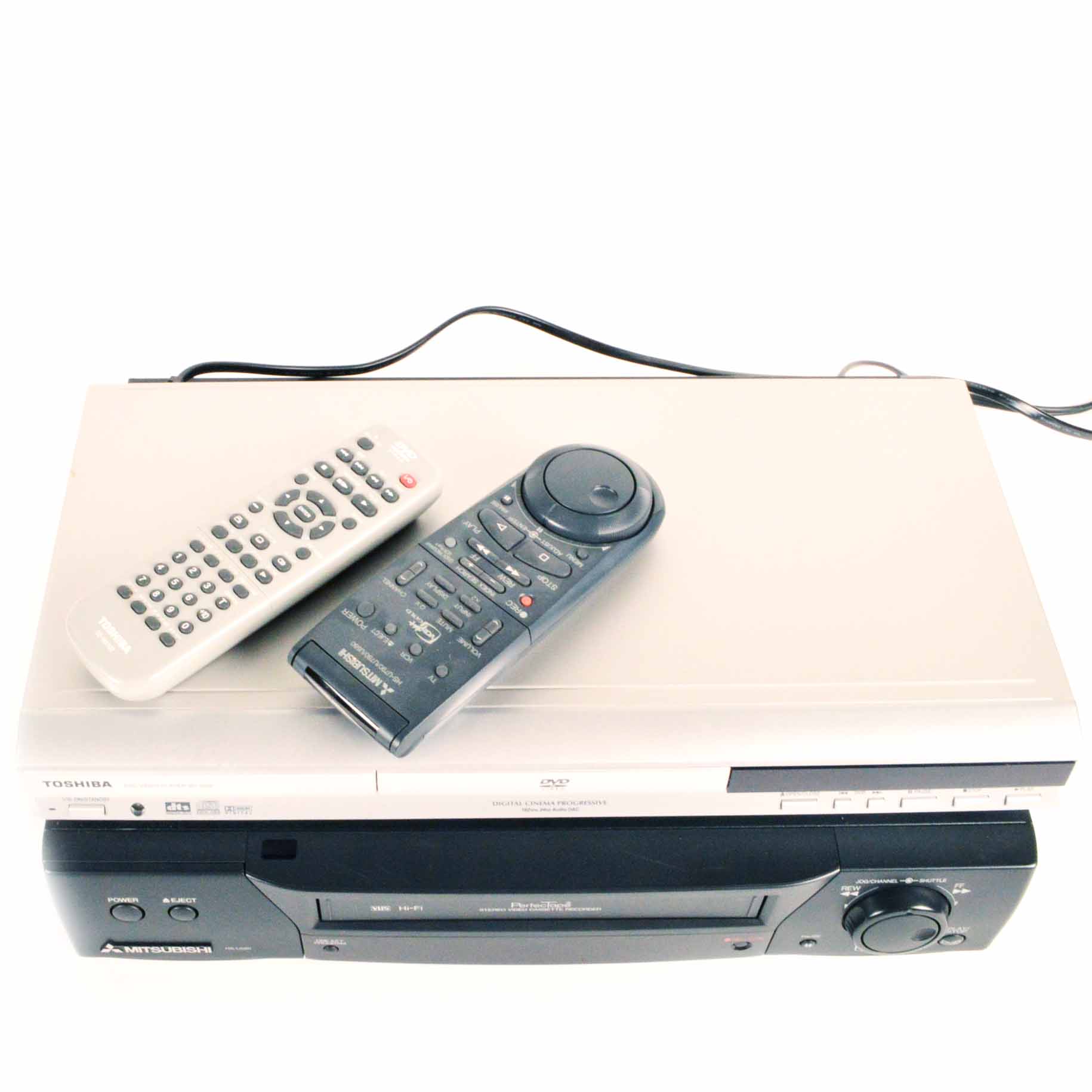 Toshiba  DVD Player and Mitsubishi VCR
